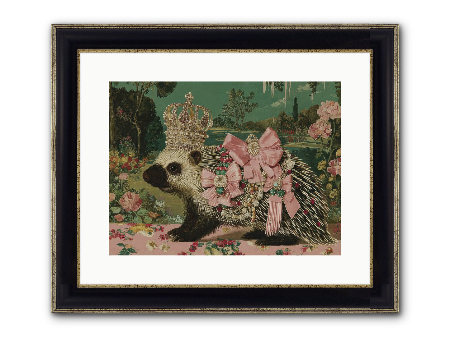 Endless Wanderings Beyond Framed Print - Black & Gold 16x12