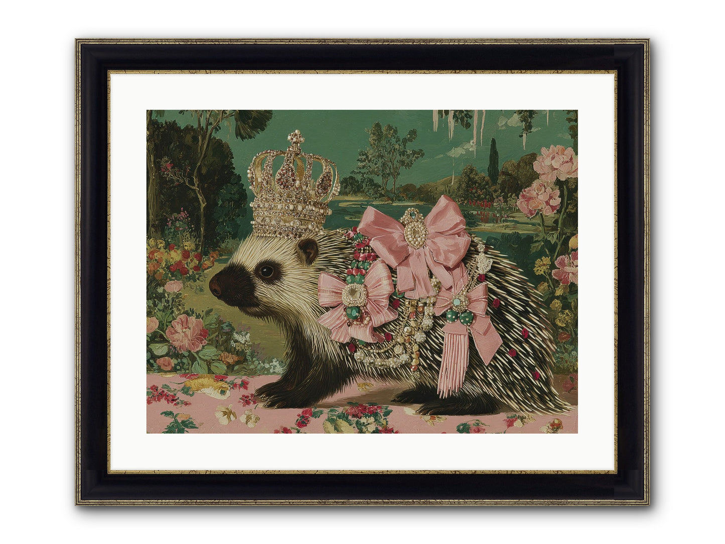 Endless Wanderings Beyond Framed Print - Black & Gold 24x18