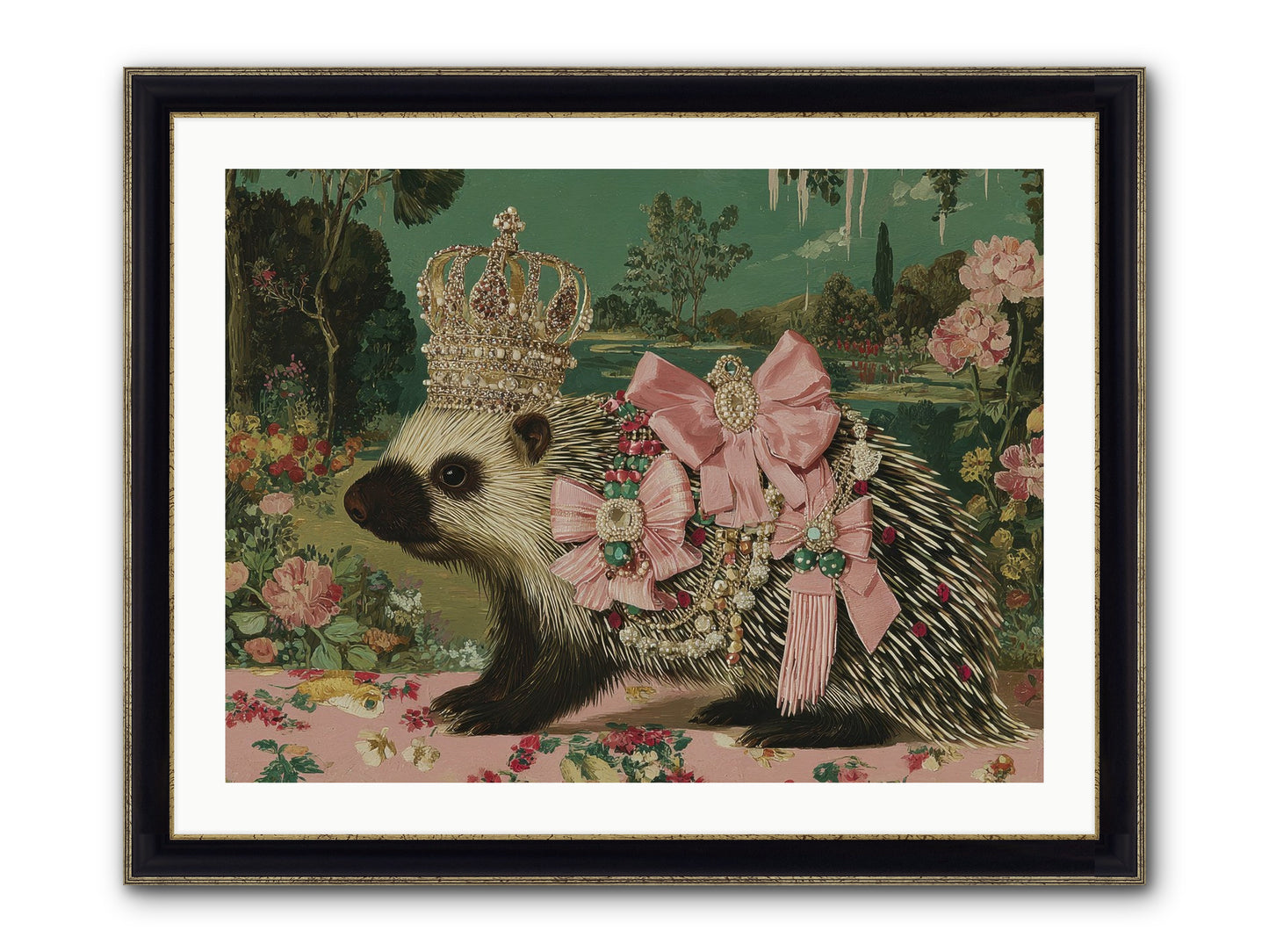 Endless Wanderings Beyond Framed Print - Black & Gold 32x24