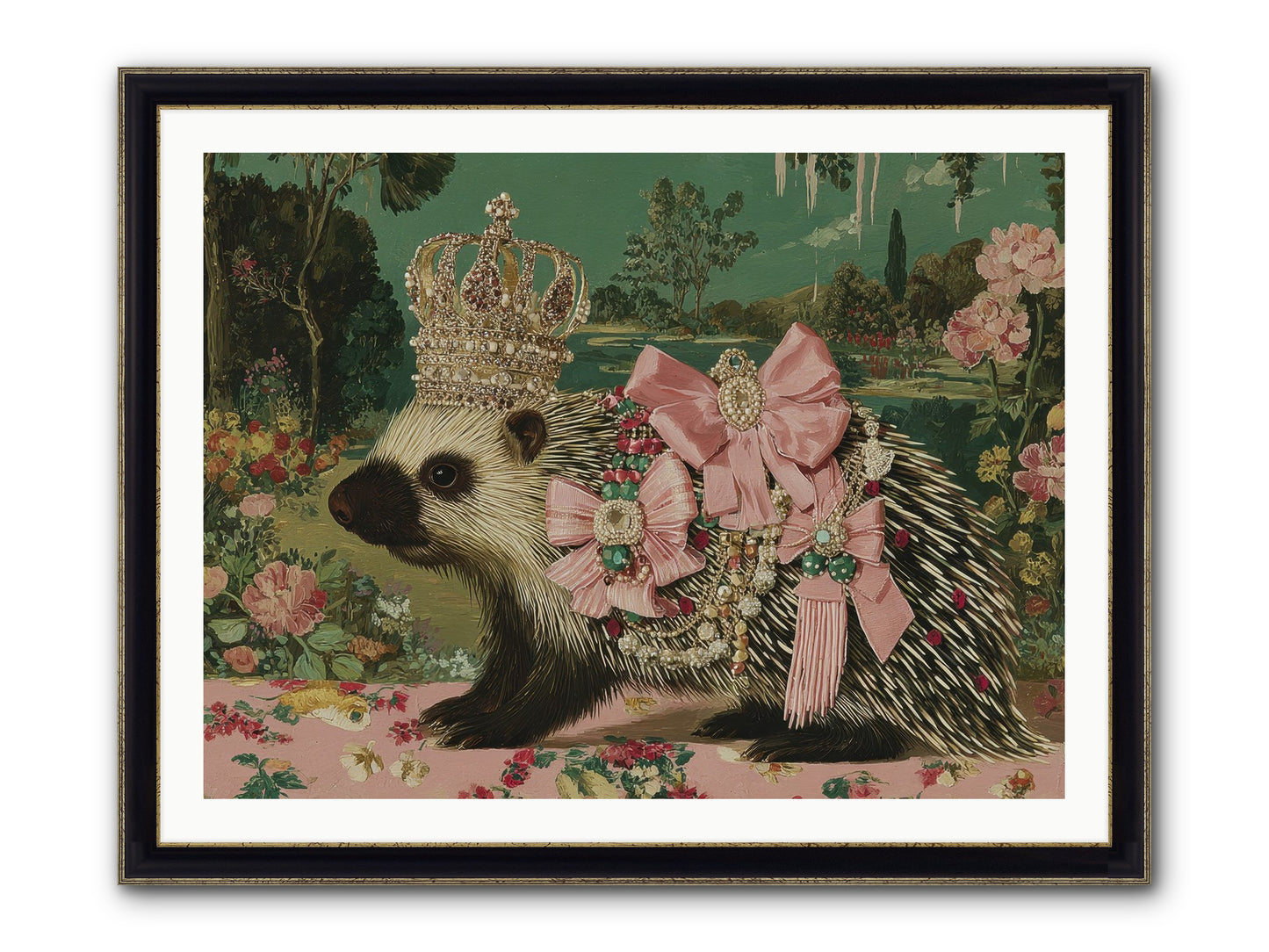Endless Wanderings Beyond Framed Print - Black & Gold 40x30