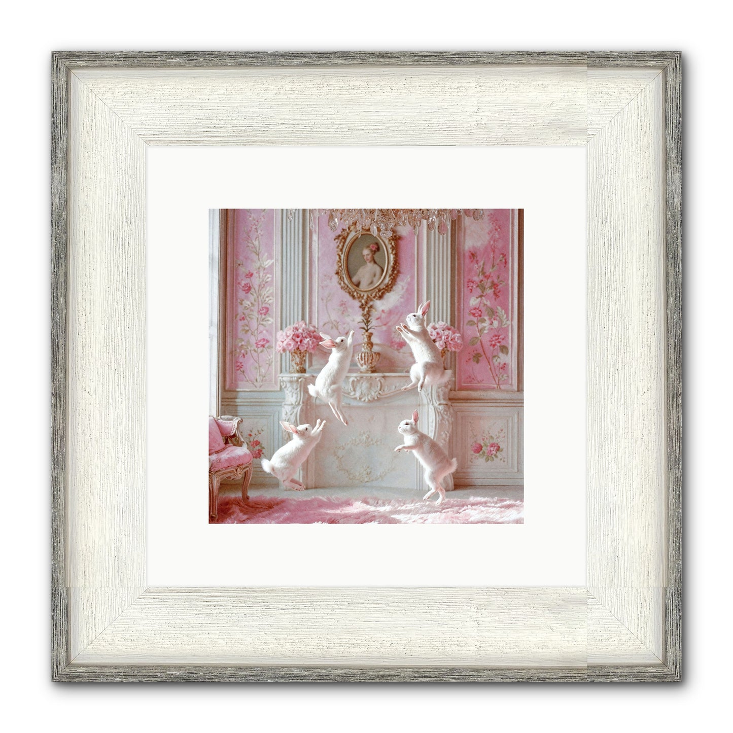Endroit Heureux Framed Print - Driftwood White 10x10
