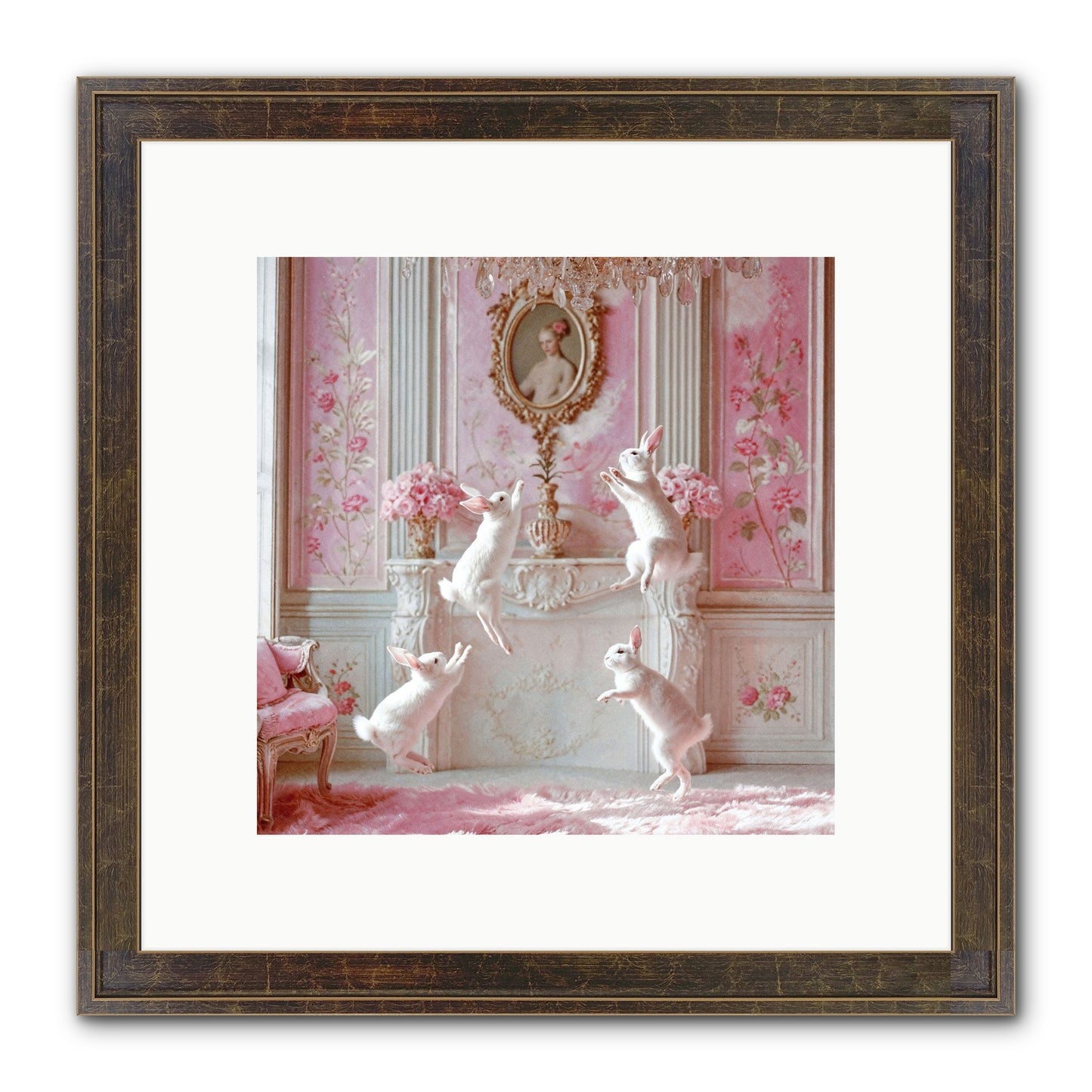 Endroit Heureux Framed Print - Slimwoods Black/Gold 10x10