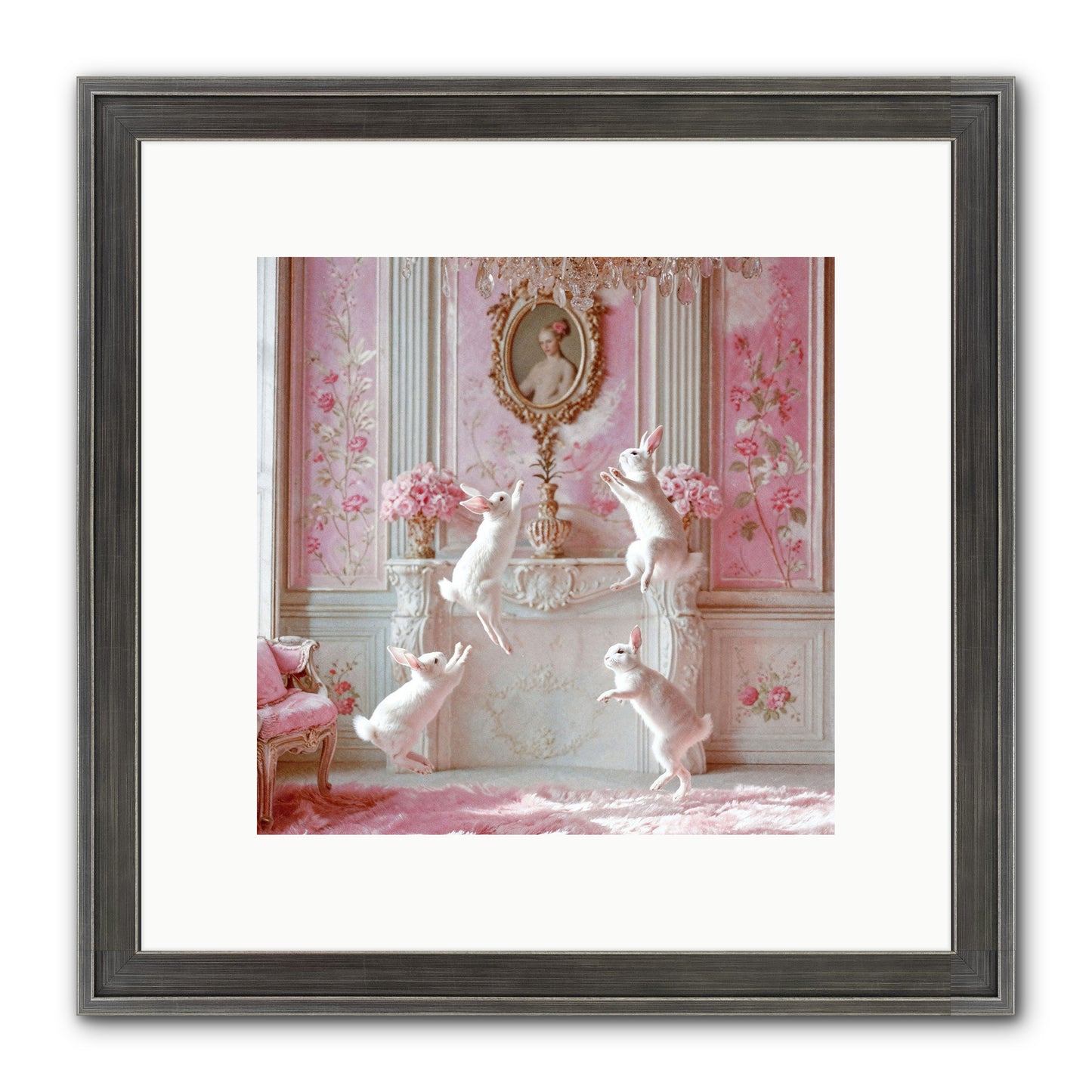Endroit Heureux Framed Print - Slimwoods Black/Silver 10x10