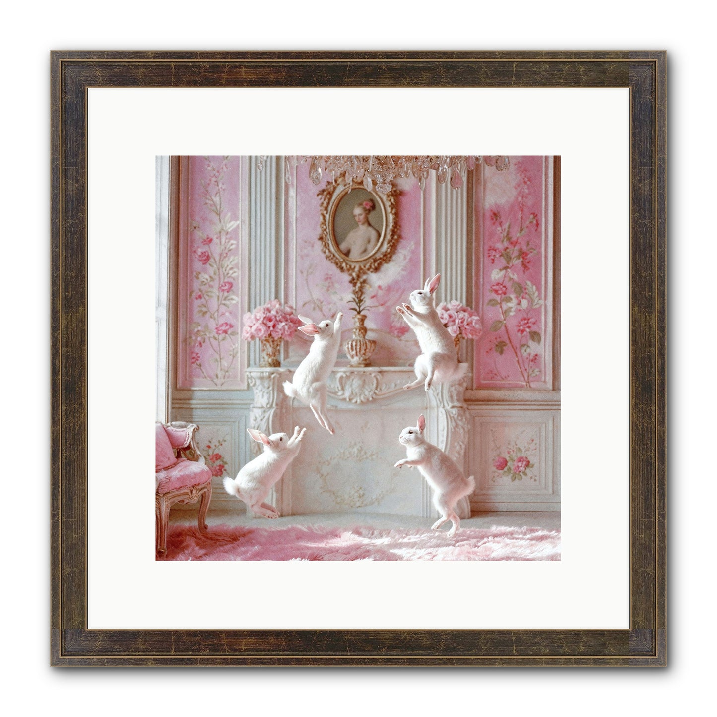 Endroit Heureux Framed Print - Slimwoods Black/Gold 12x12