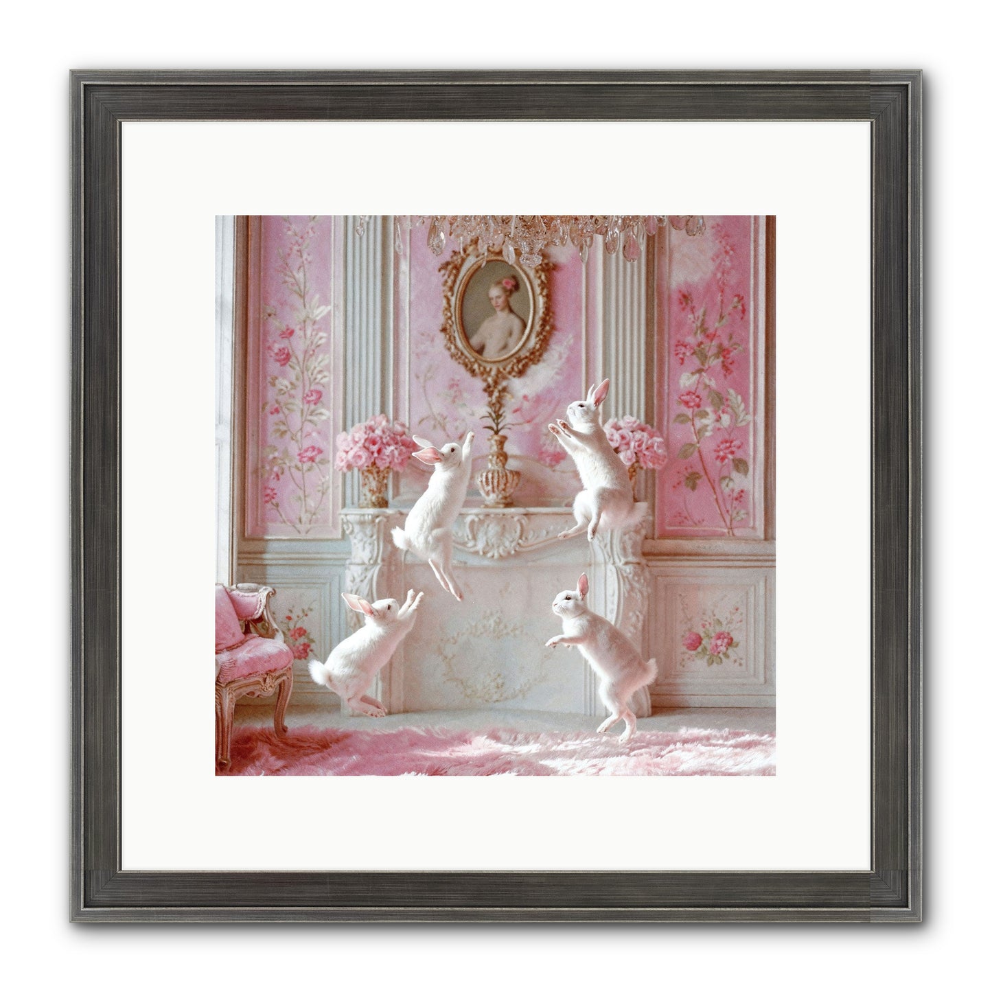 Endroit Heureux Framed Print - Slimwoods Black/Silver 12x12