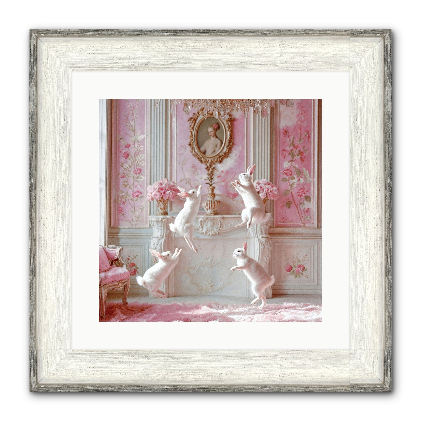 Endroit Heureux Framed Print - Driftwood White 16x16