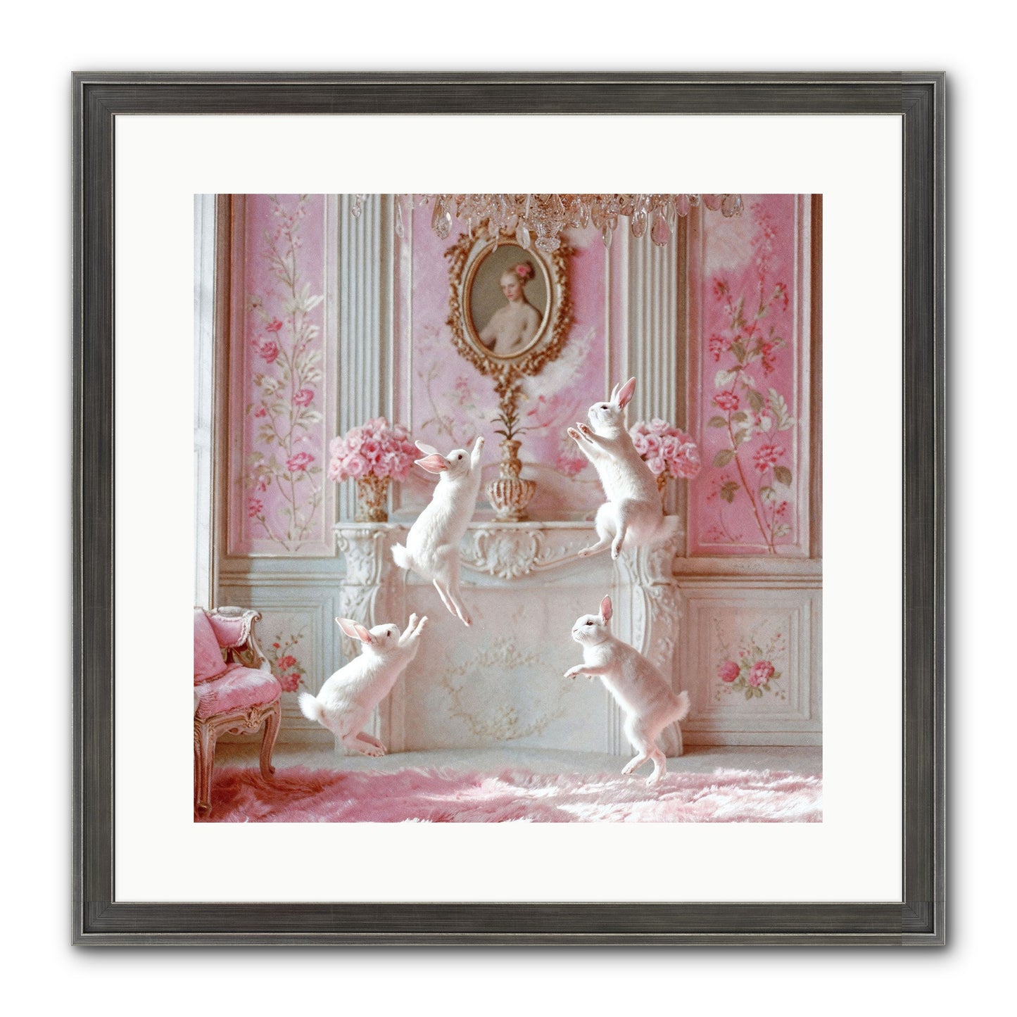 Endroit Heureux Framed Print - Slimwoods Black/Silver 16x16