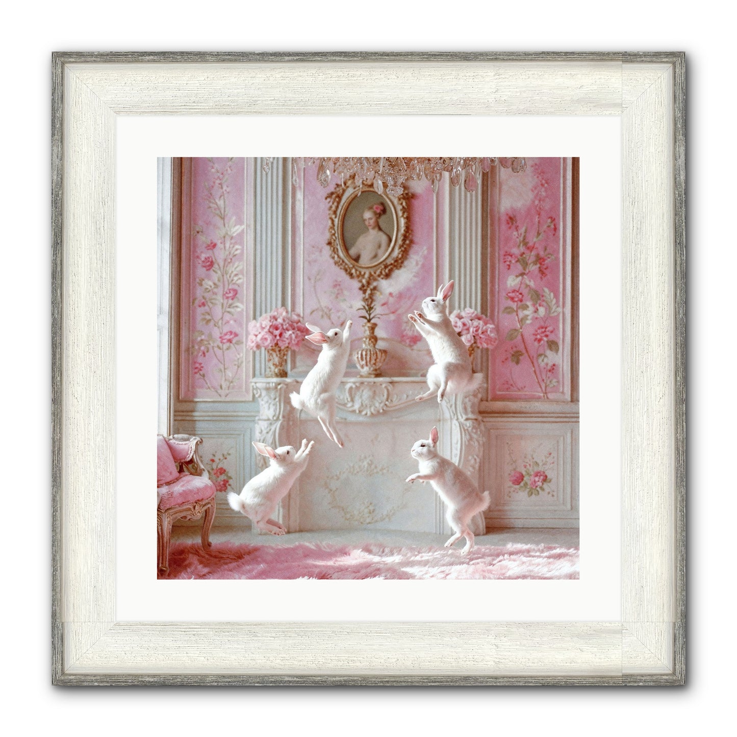 Endroit Heureux Framed Print - Driftwood White 20x20