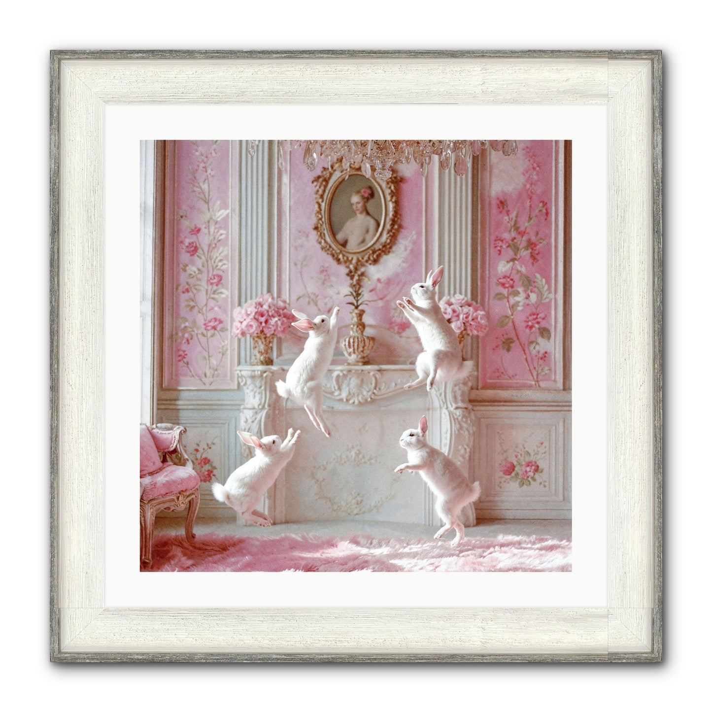 Endroit Heureux Framed Print - Driftwood White 24x24