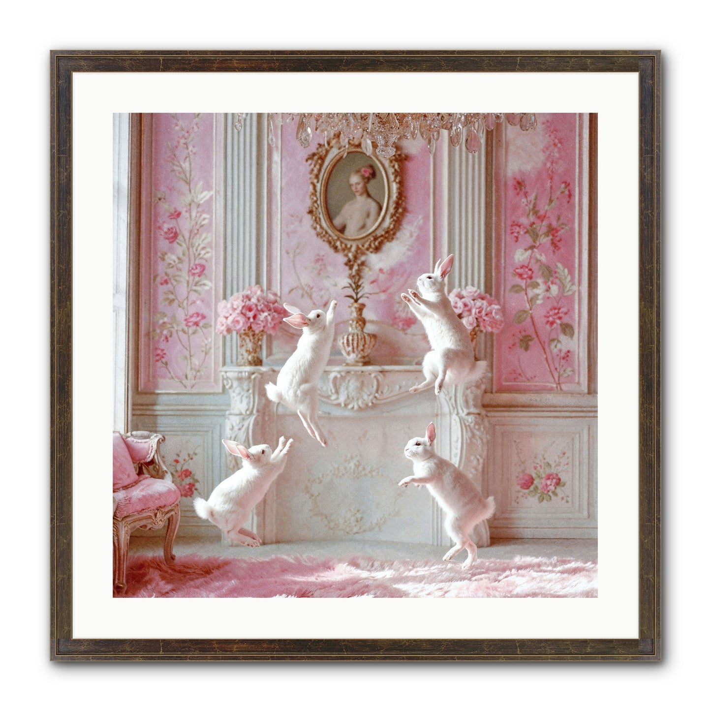 Endroit Heureux Framed Print - Slimwoods Black/Gold 24x24