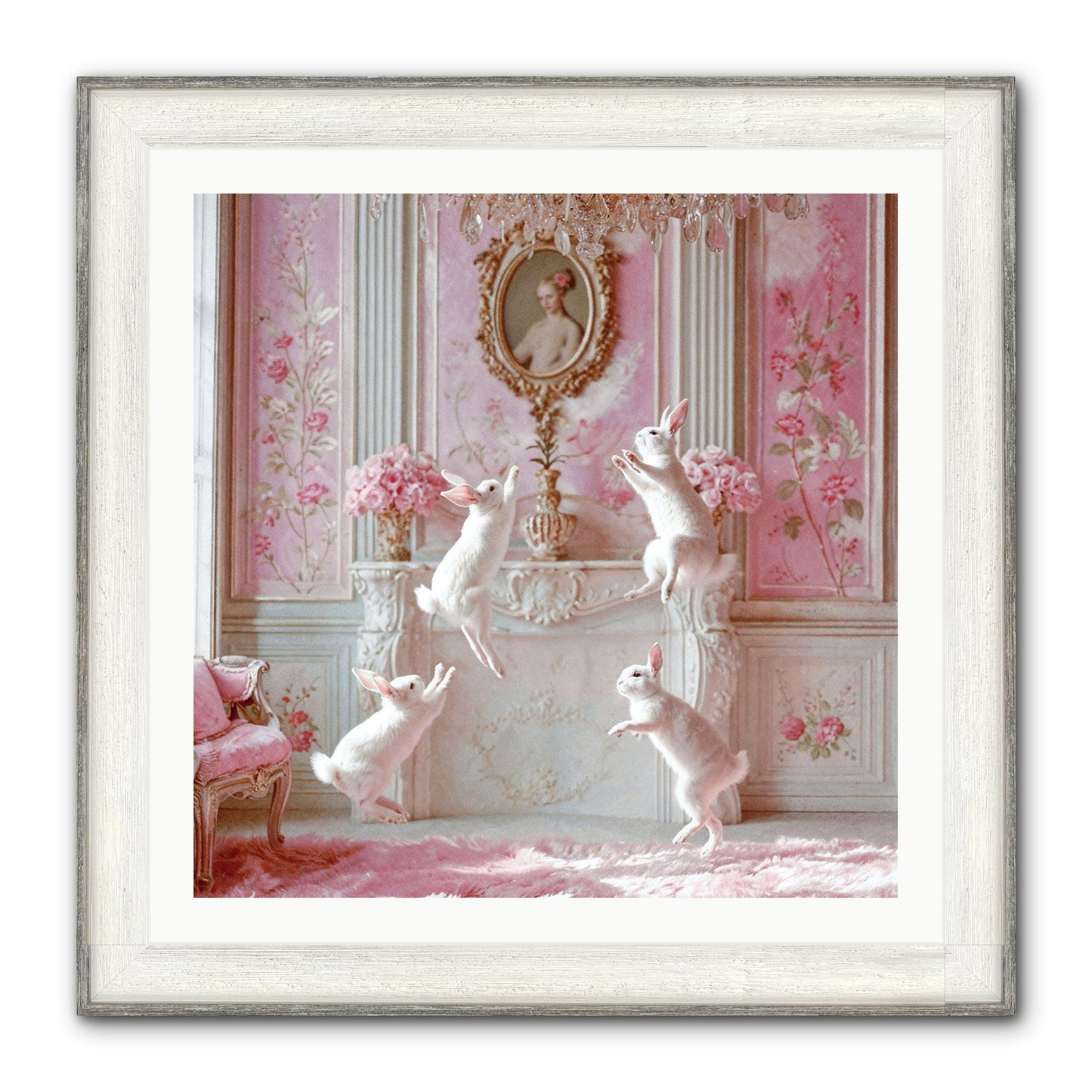 Endroit Heureux Framed Print - Driftwood White 30x30