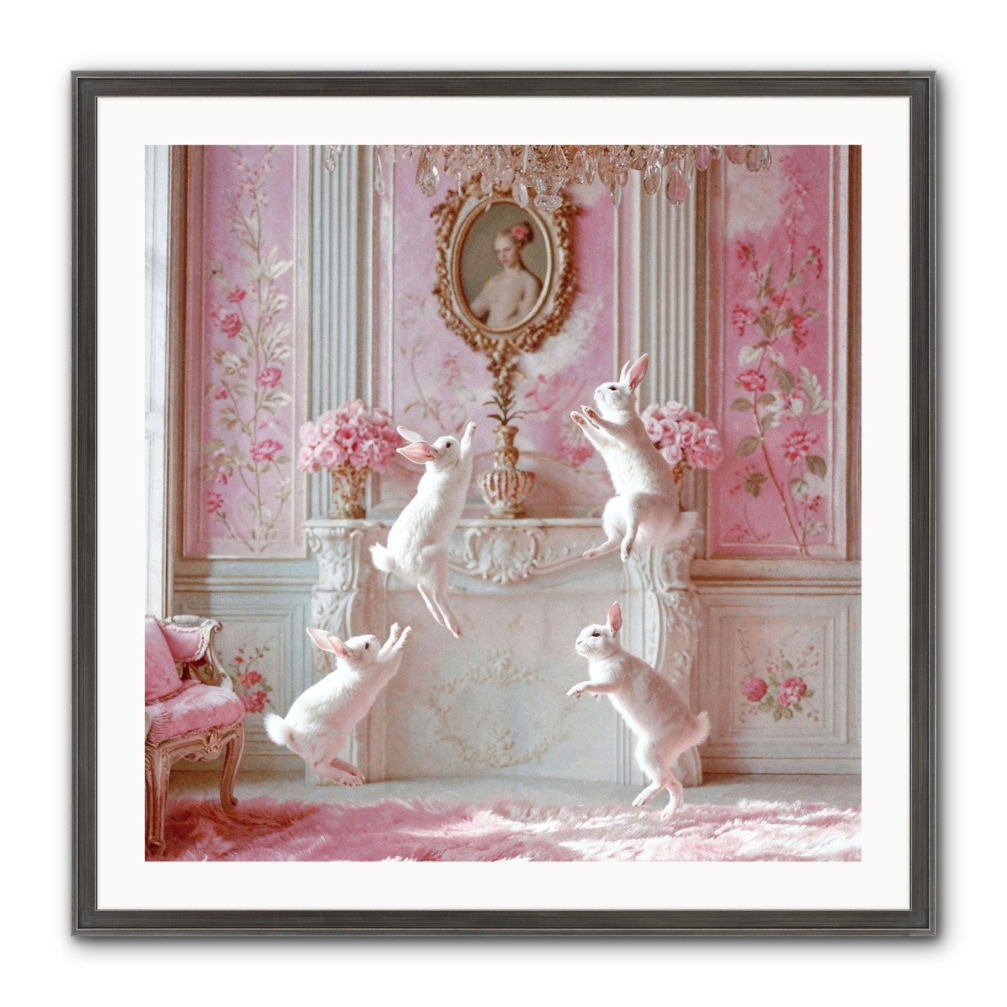 Endroit Heureux Framed Print - Slimwoods Black/Silver 30x30