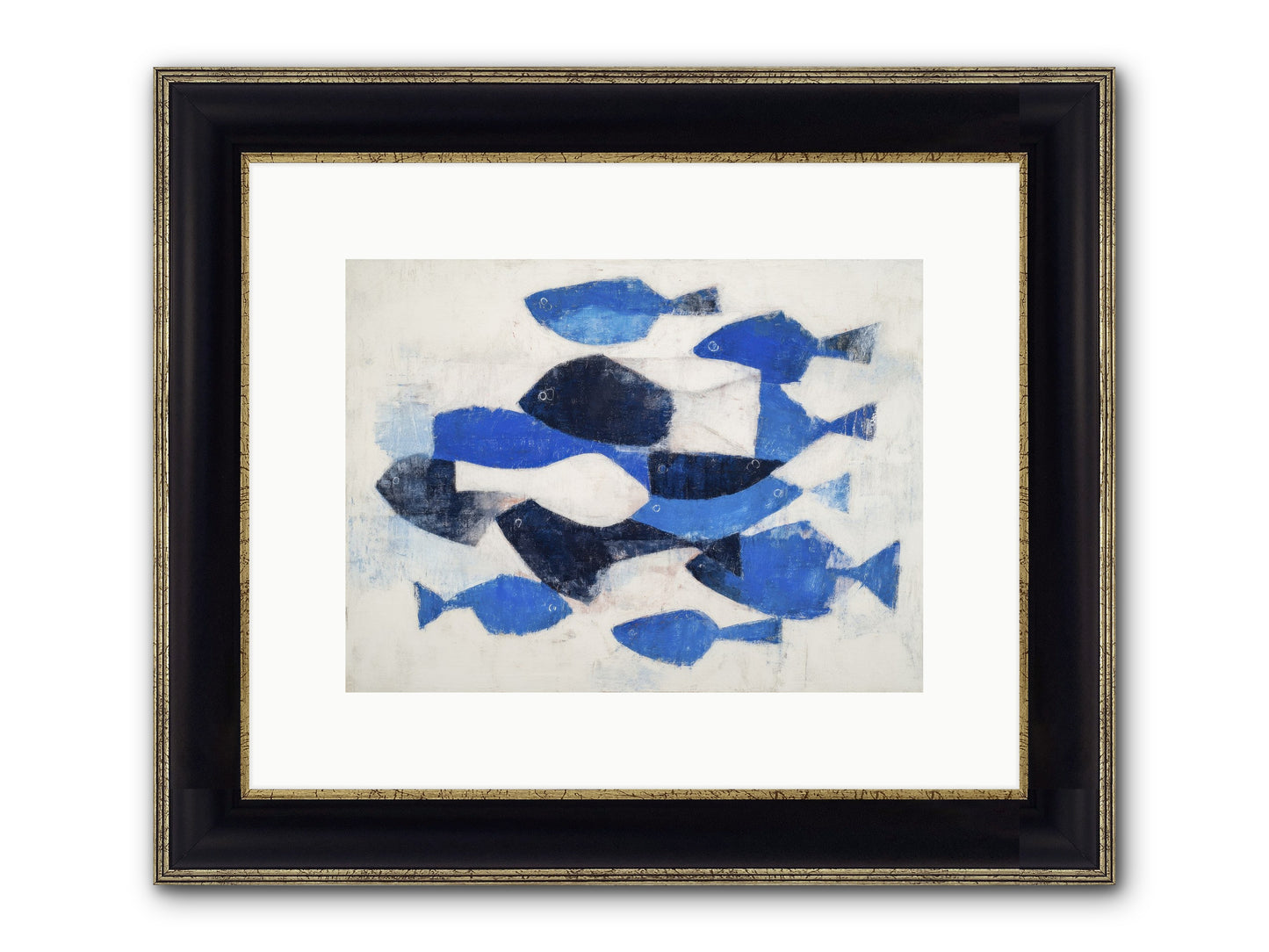 Enigma Framed Print - Black & Gold 12x9