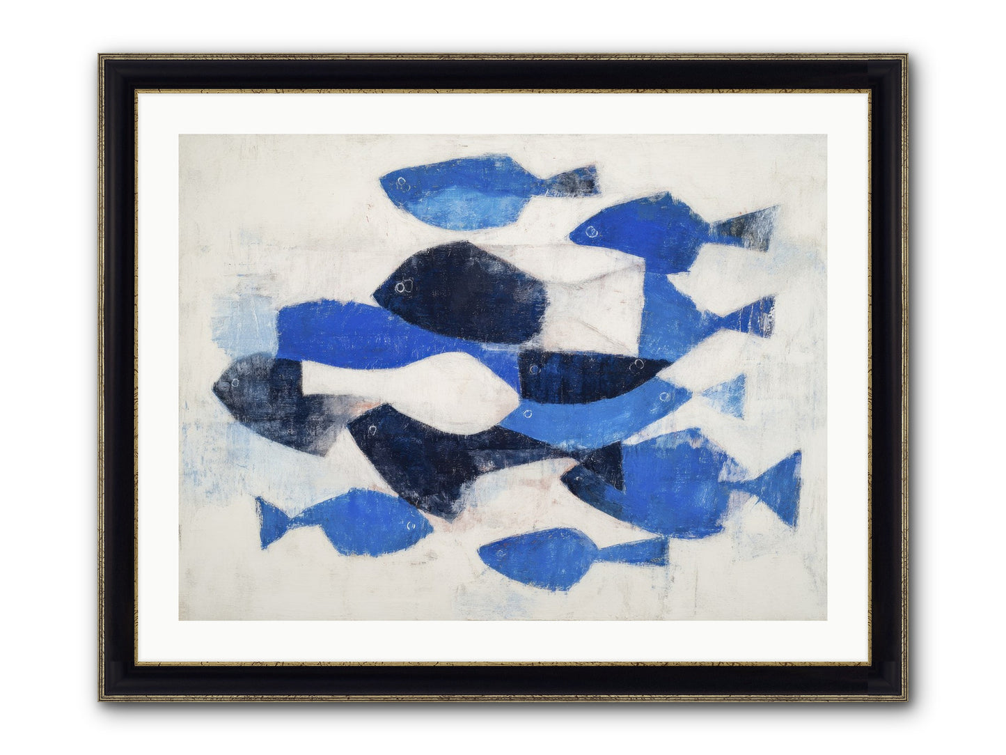Enigma Framed Print - Black & Gold 32x24