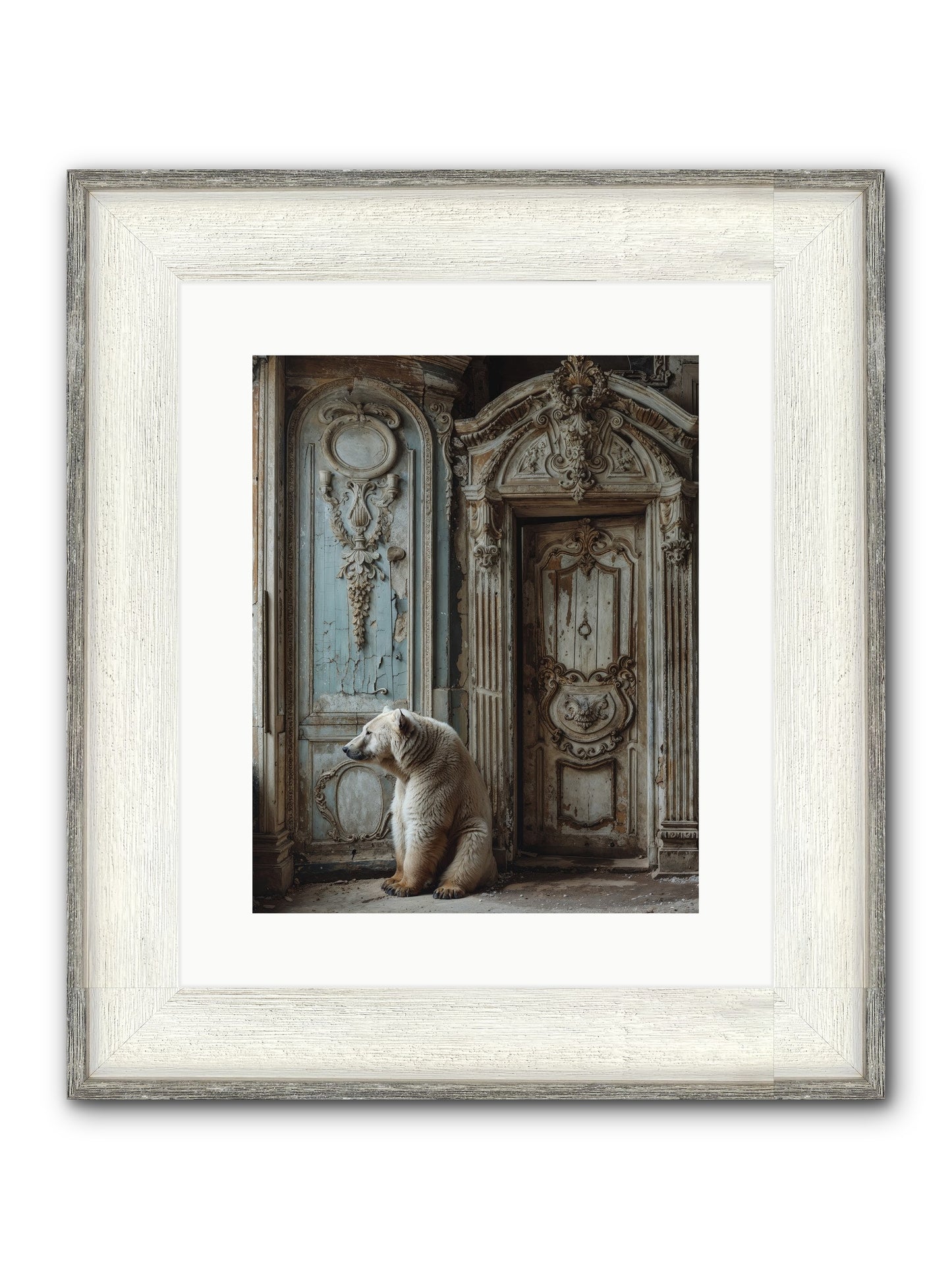 Entrance To Frost-Touched Kingdoms Framed Print - Driftwood White 12x15