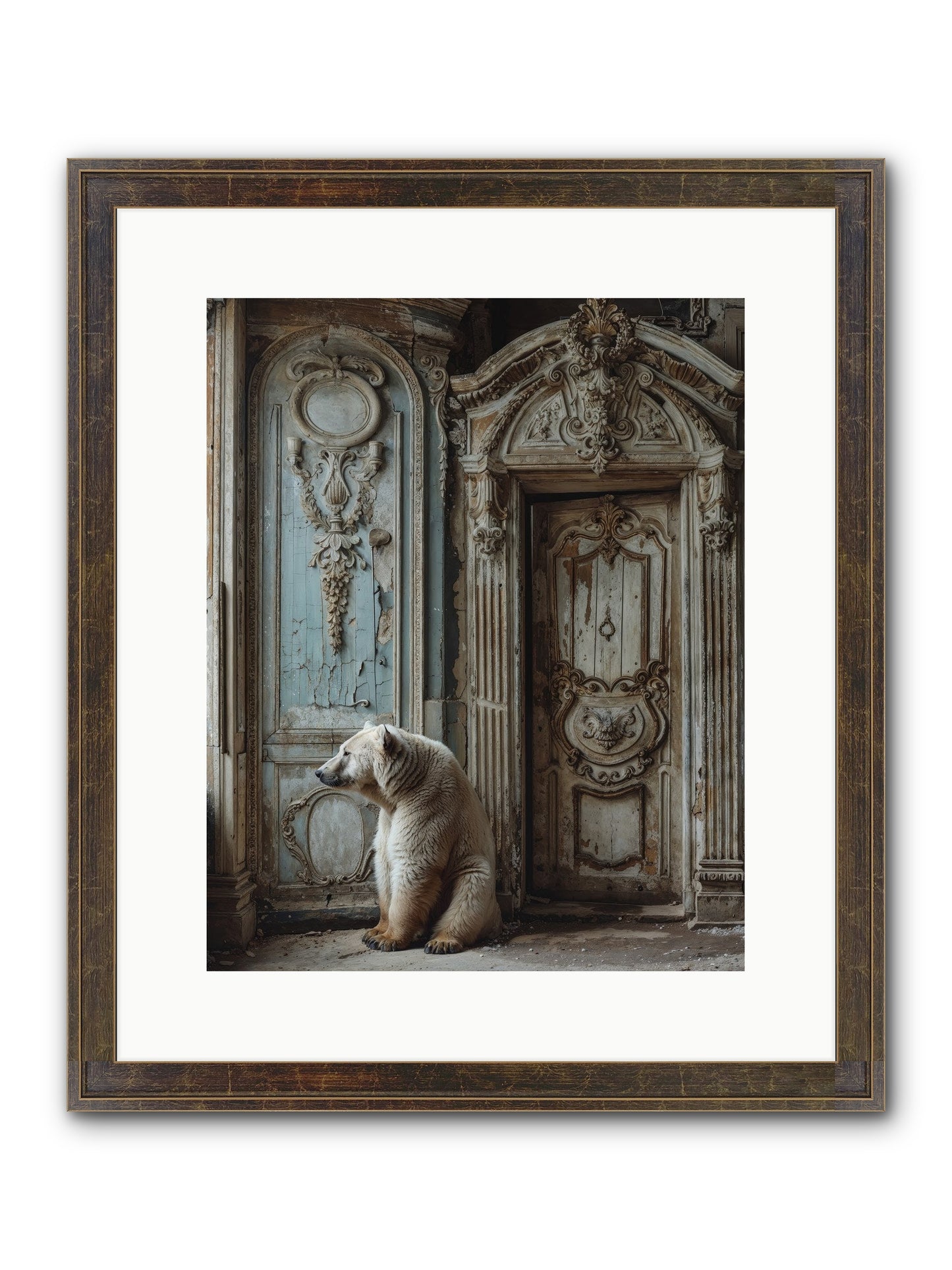 Entrance To Frost-Touched Kingdoms Framed Print - Slimwoods Black/Gold 12x15