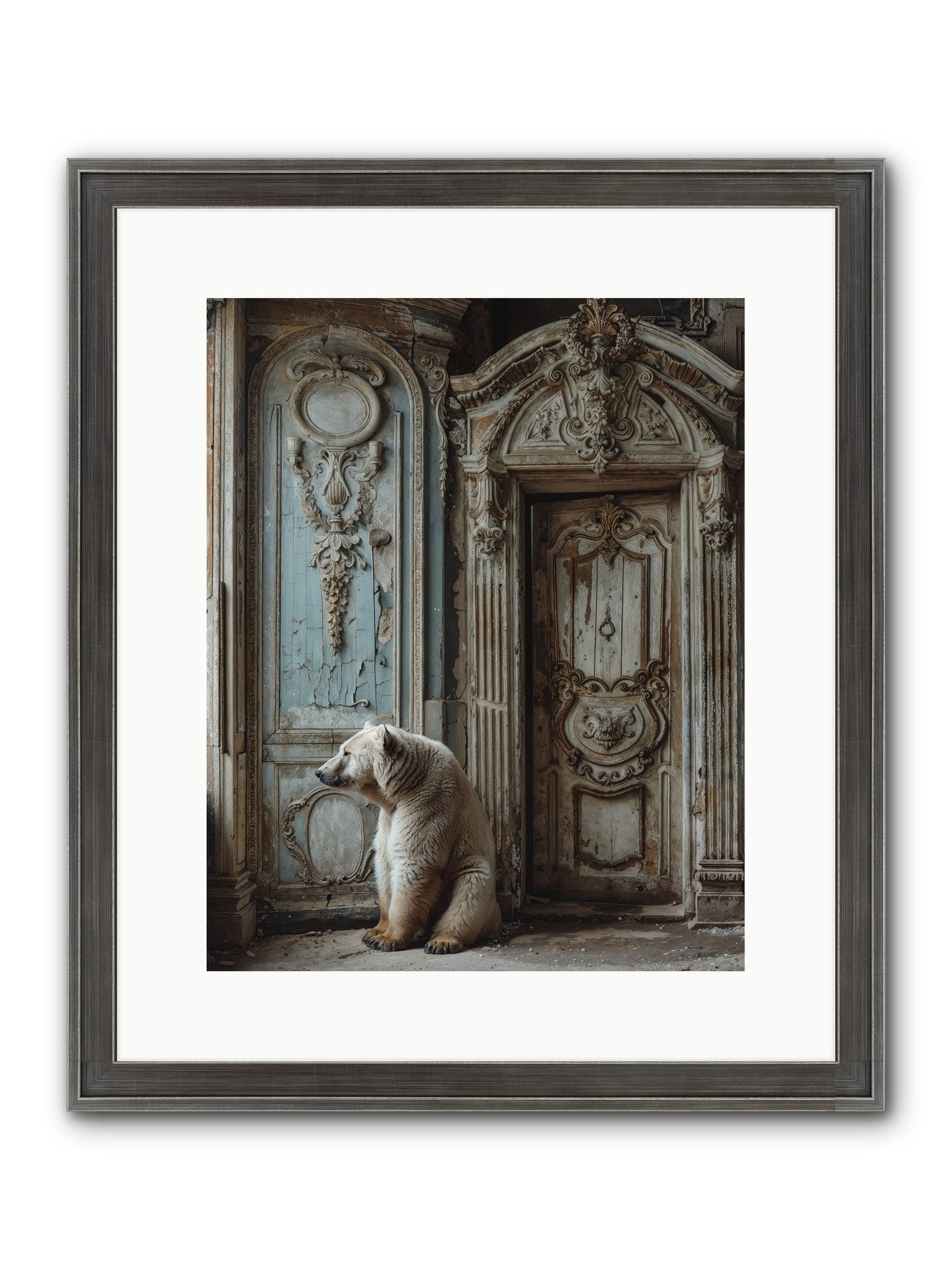 Entrance To Frost-Touched Kingdoms Framed Print - Slimwoods Black/Silver 12x15