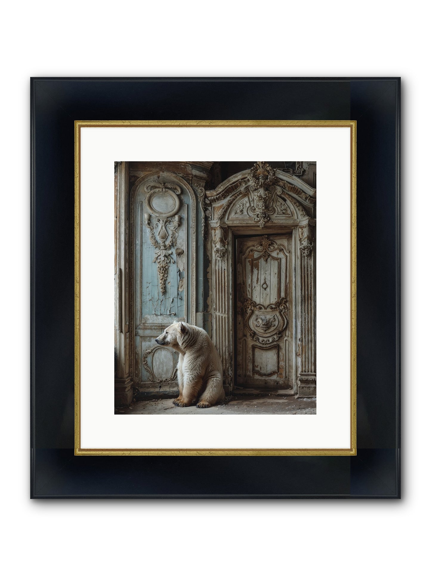 Entrance To Frost-Touched Kingdoms Framed Print - Wide Black w/Gold 12x15