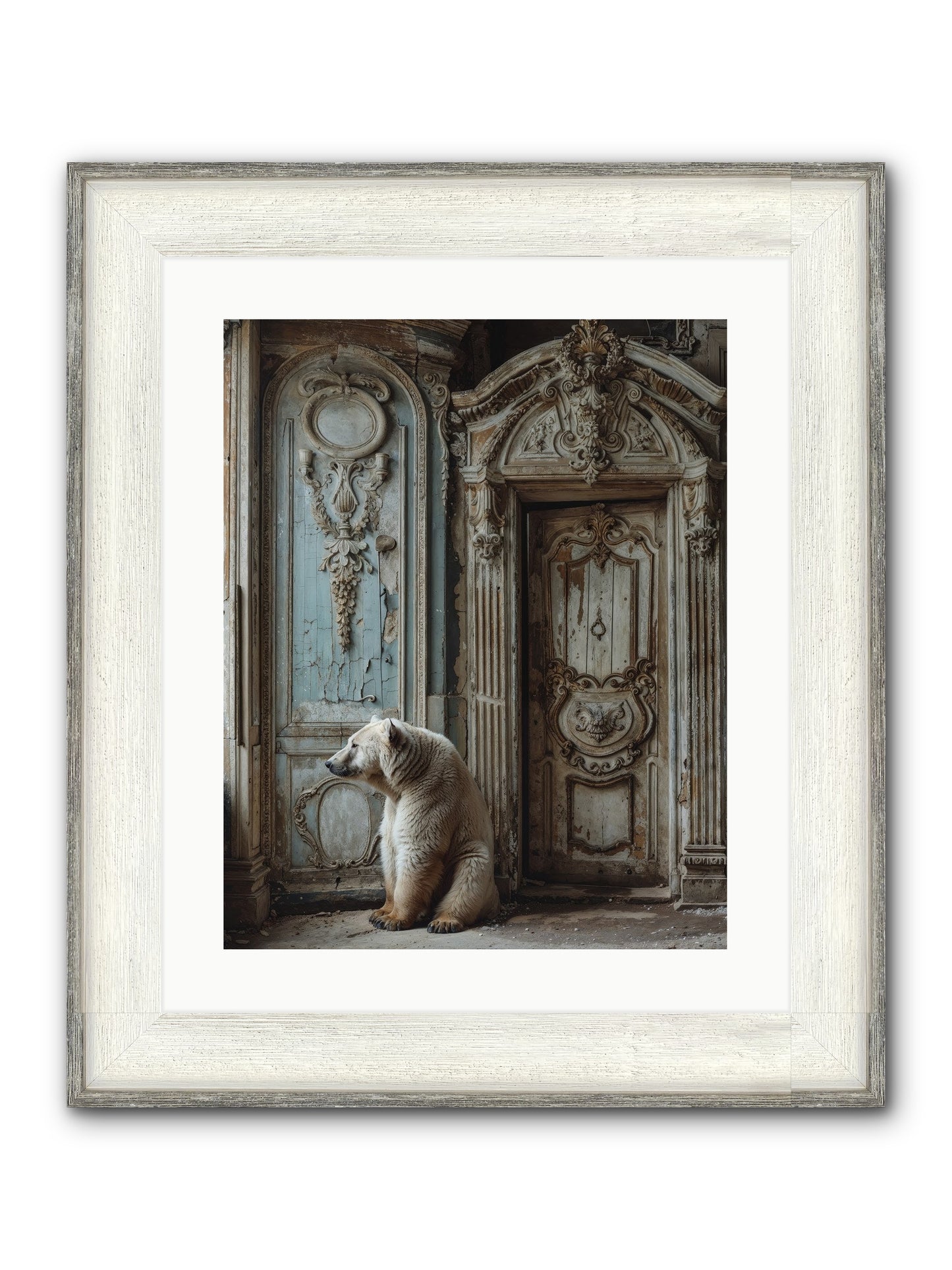 Entrance To Frost-Touched Kingdoms Framed Print - Driftwood White 16x20