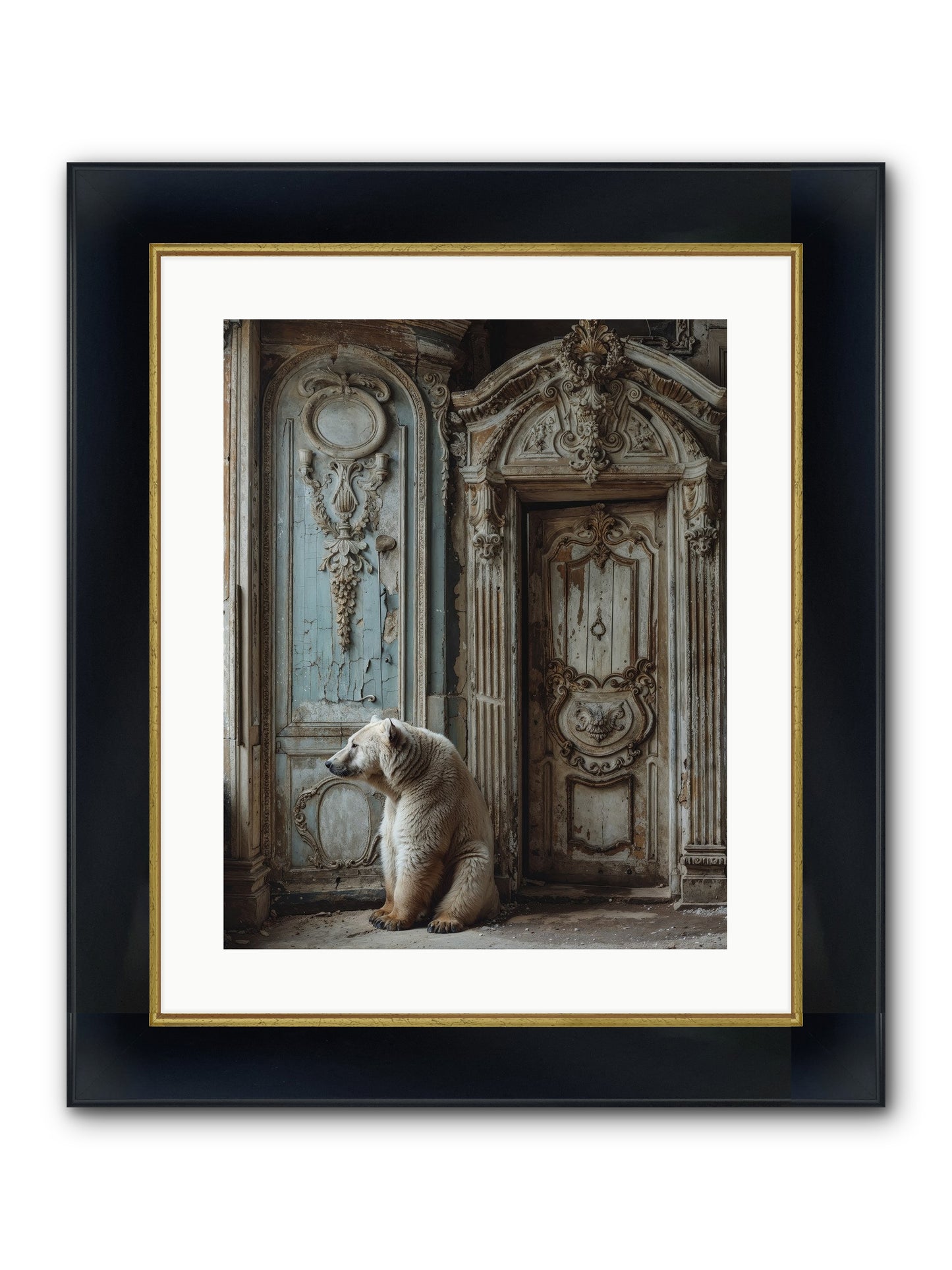 Entrance To Frost-Touched Kingdoms Framed Print - Wide Black w/Gold 16x20