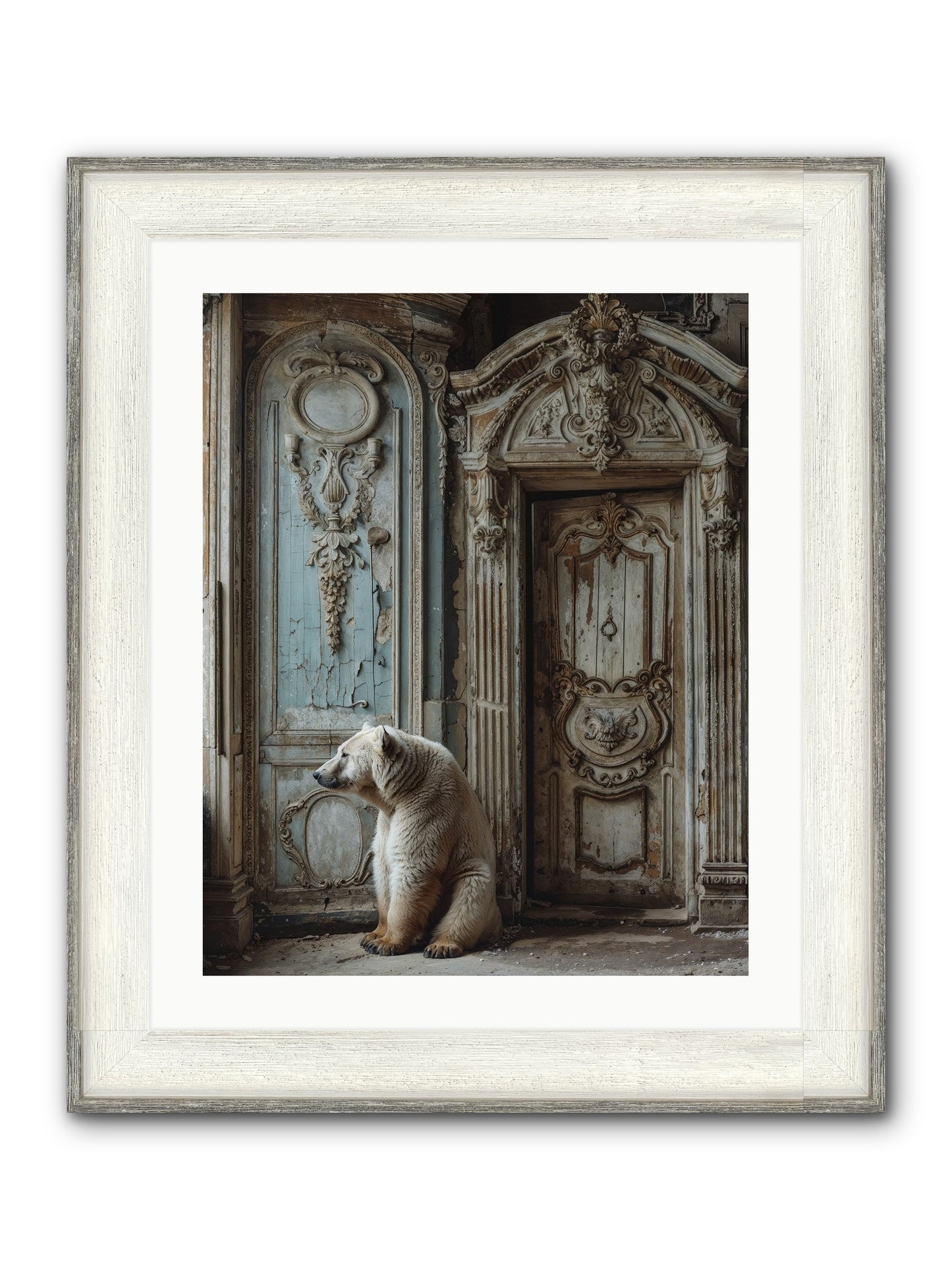 Entrance To Frost-Touched Kingdoms Framed Print - Driftwood White 20x25