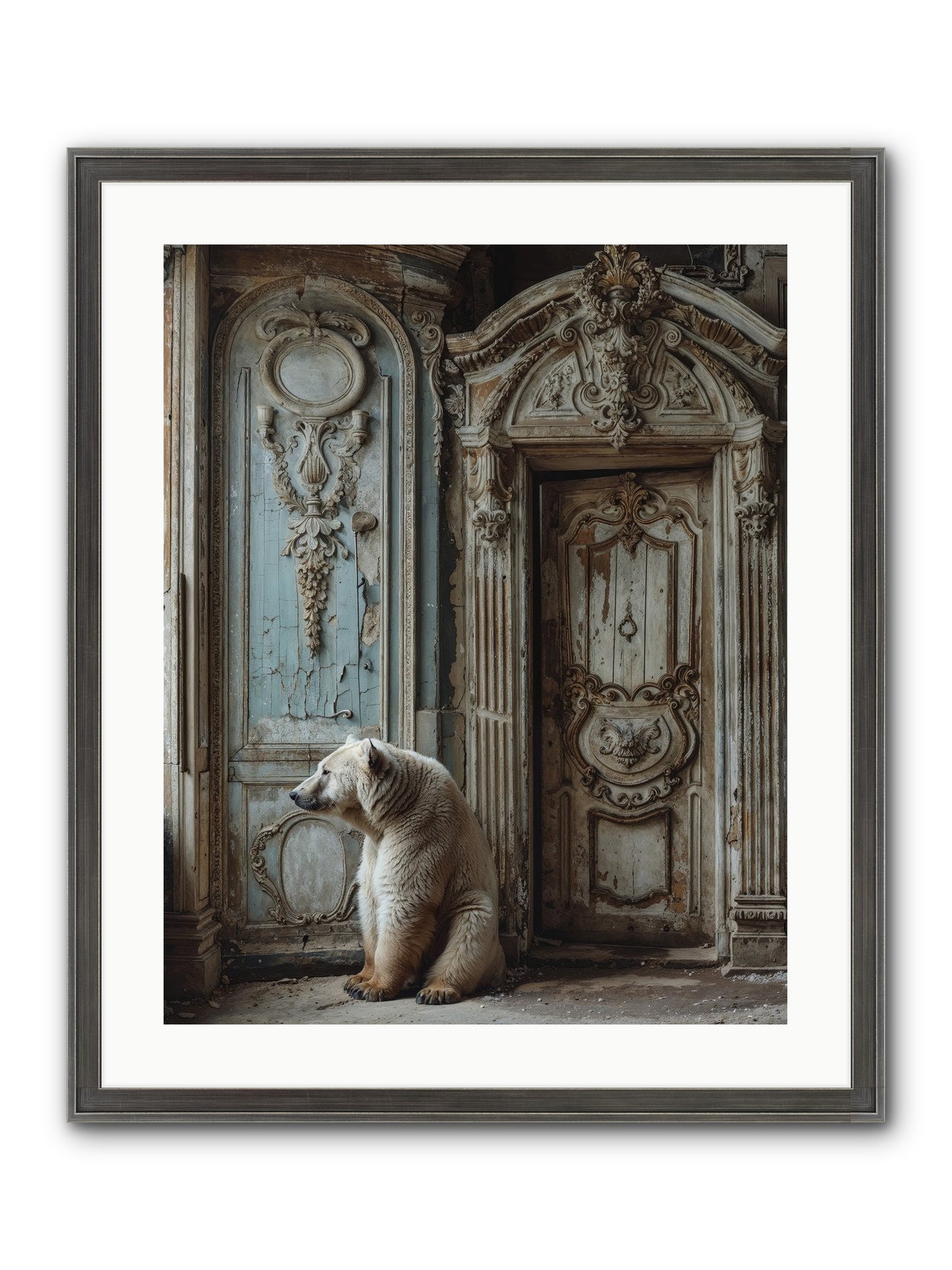 Entrance To Frost-Touched Kingdoms Framed Print - Slimwoods Black/Silver 20x25