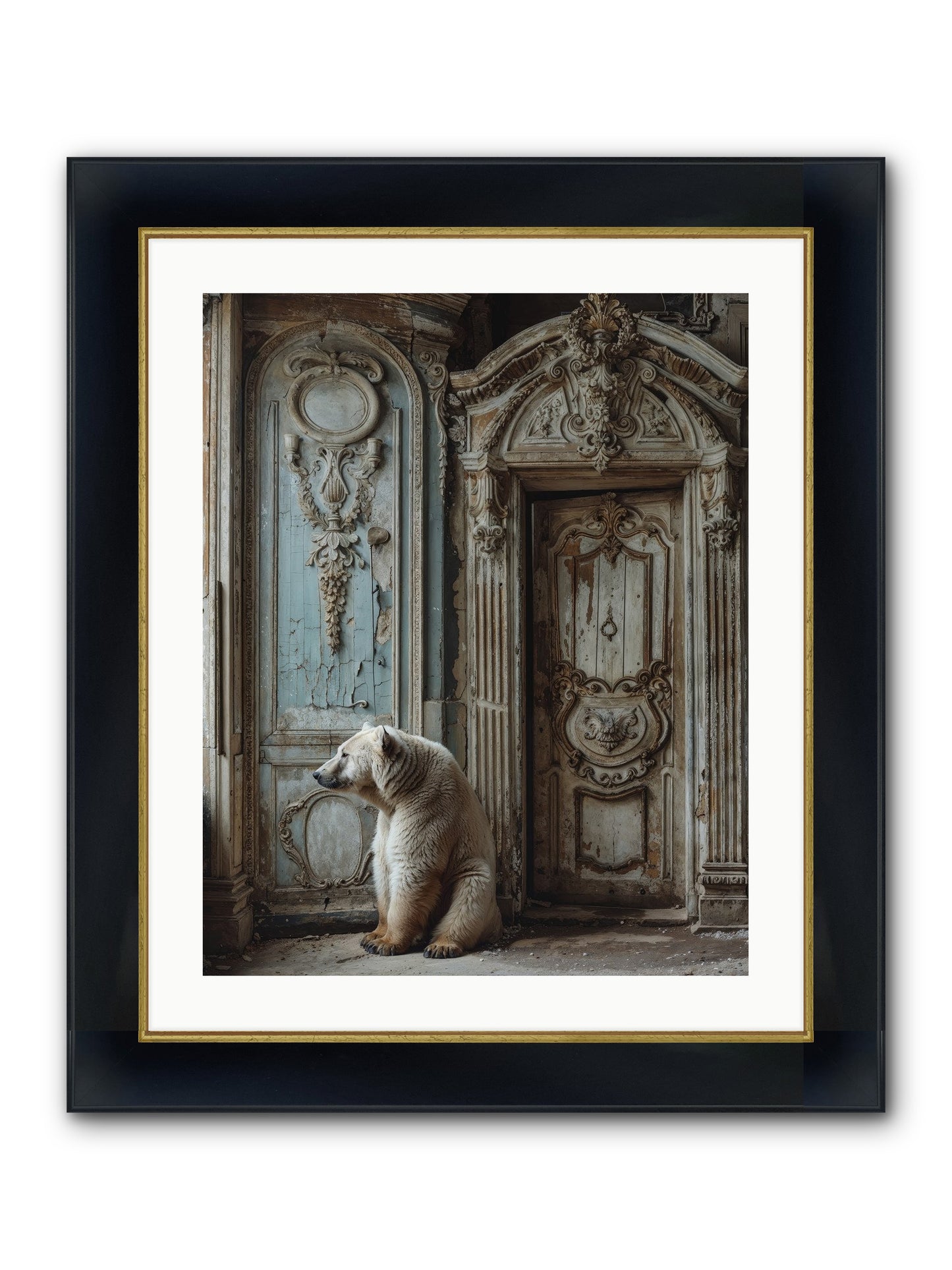 Entrance To Frost-Touched Kingdoms Framed Print - Wide Black w/Gold 20x25