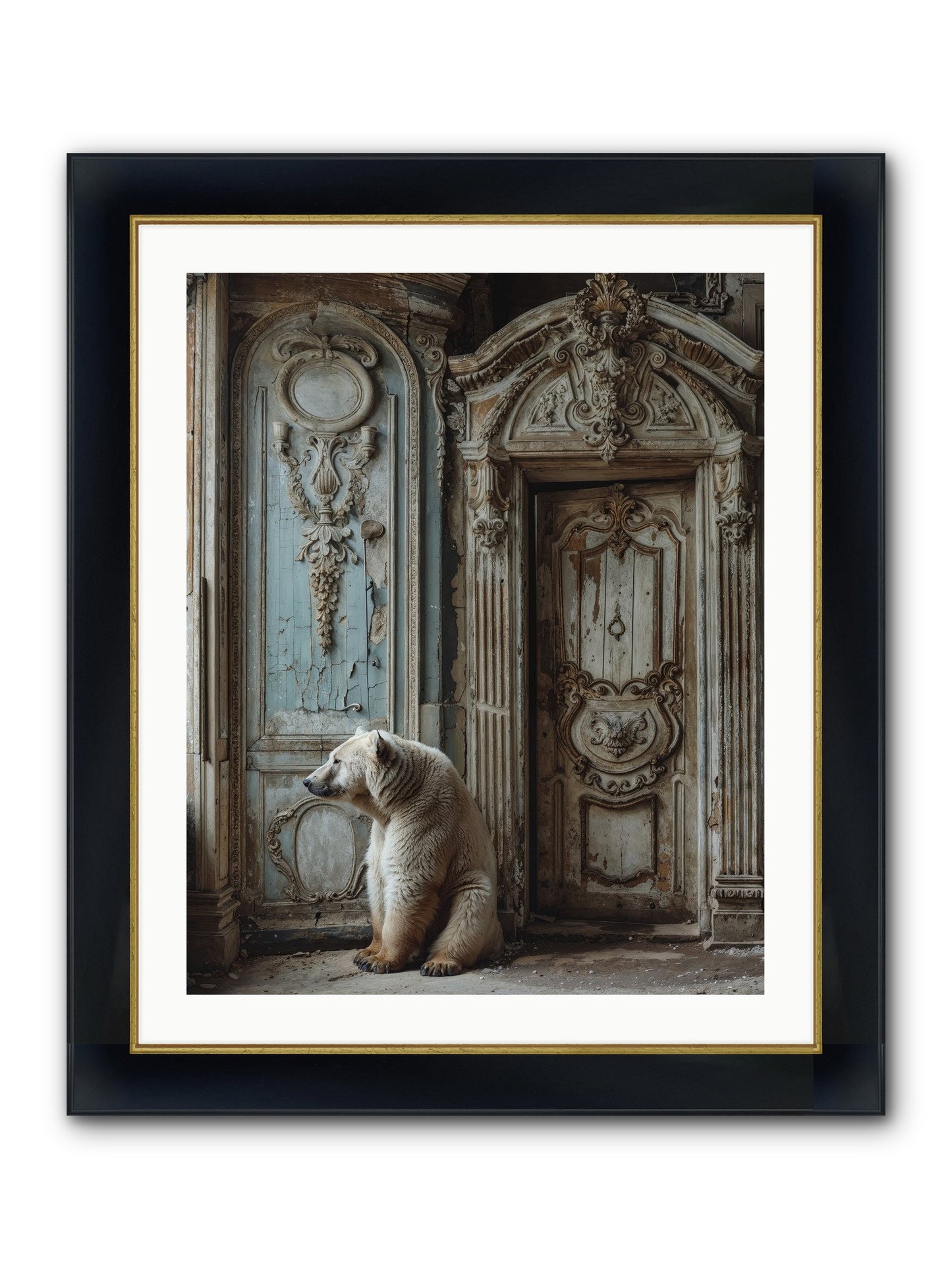 Entrance To Frost-Touched Kingdoms Framed Print - Wide Black w/Gold 24x30