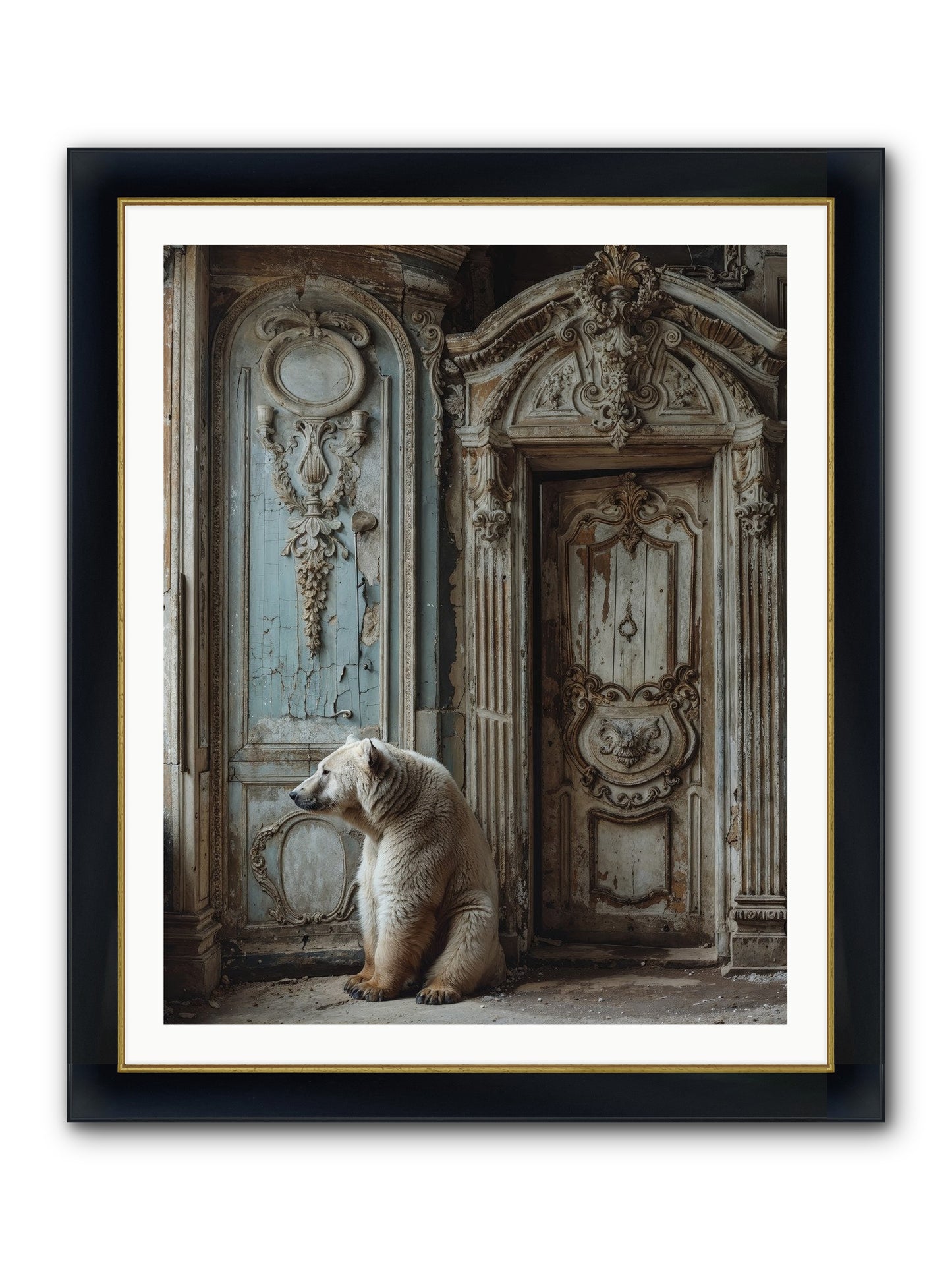 Entrance To Frost-Touched Kingdoms Framed Print - Wide Black w/Gold 32x40