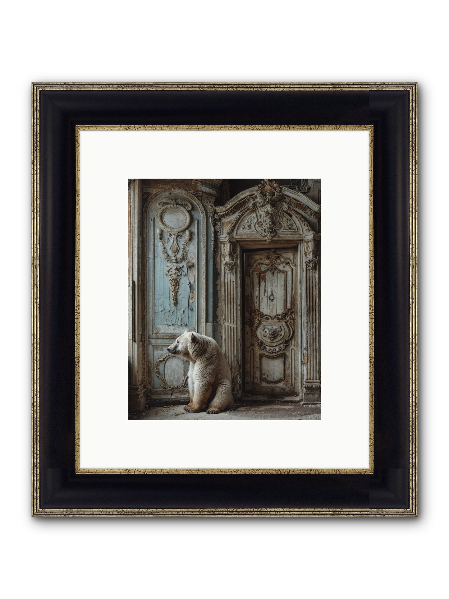 Entrance To Frost-Touched Kingdoms Framed Print - Black & Gold 8x10