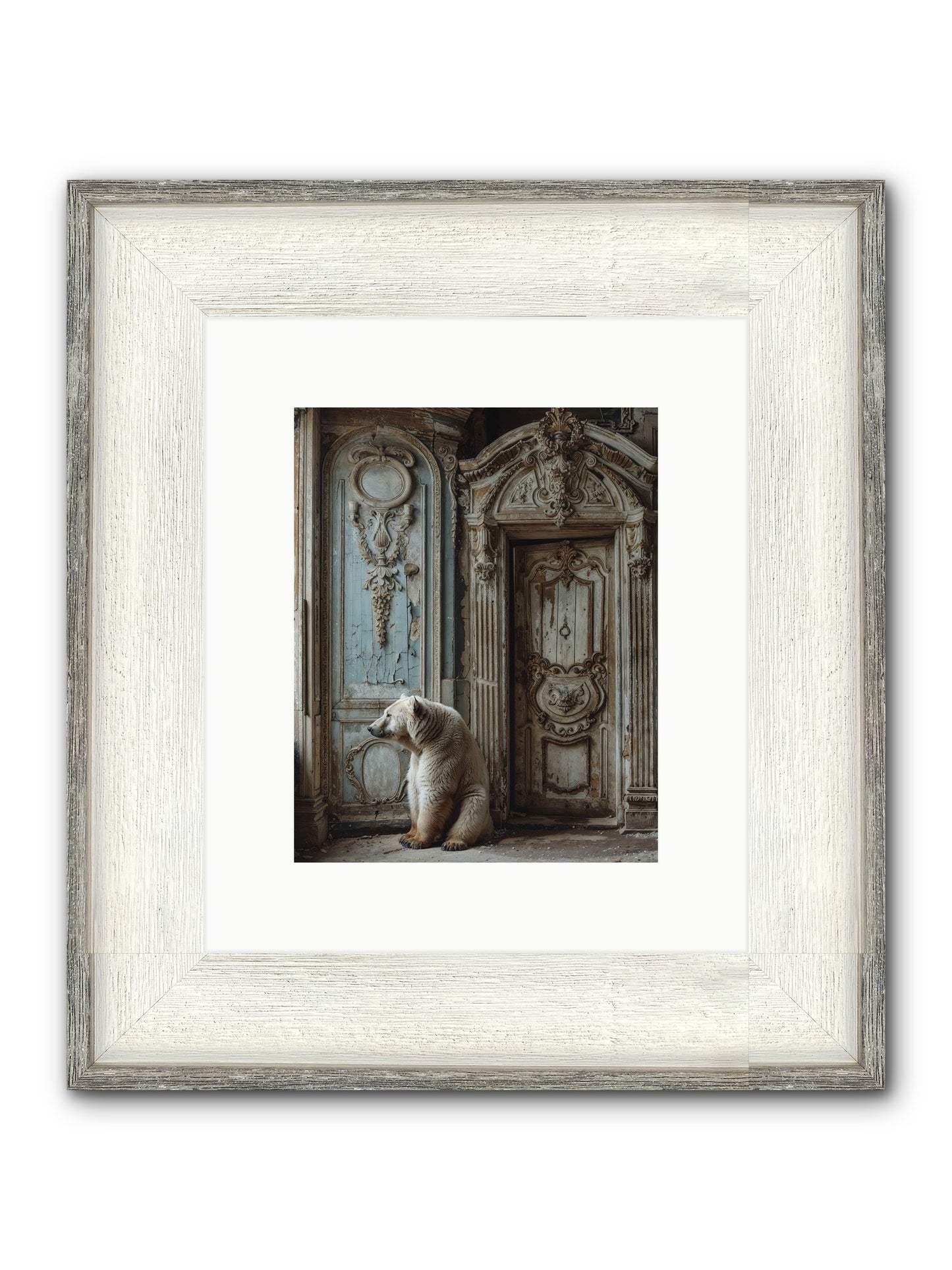 Entrance To Frost-Touched Kingdoms Framed Print - Driftwood White 8x10