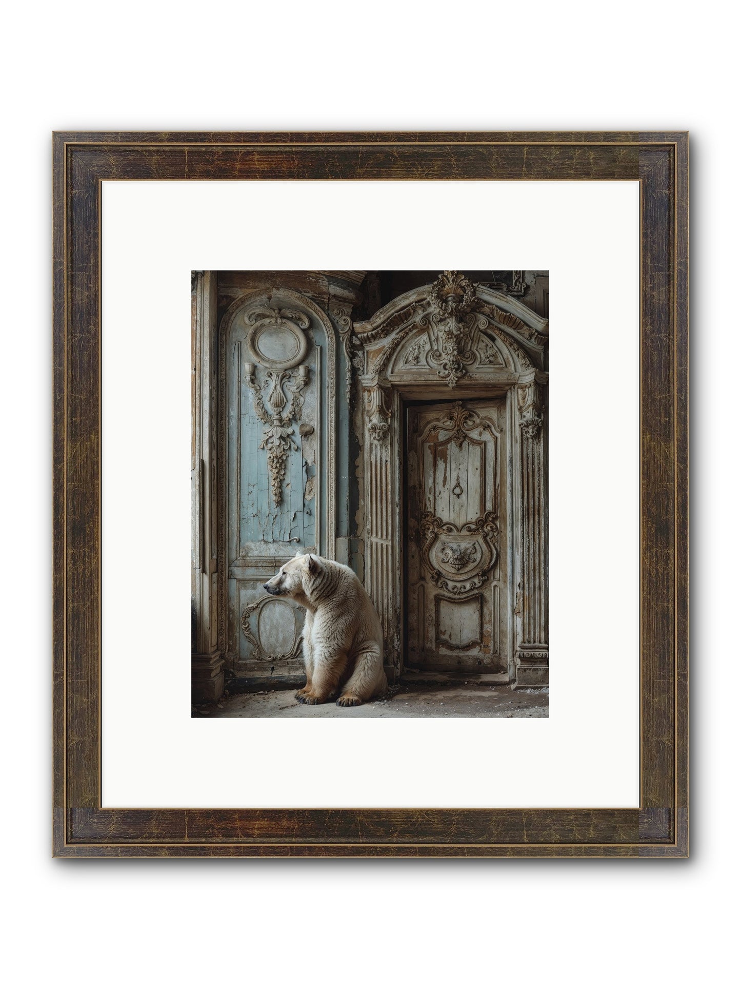 Entrance To Frost-Touched Kingdoms Framed Print - Slimwoods Black/Gold 8x10