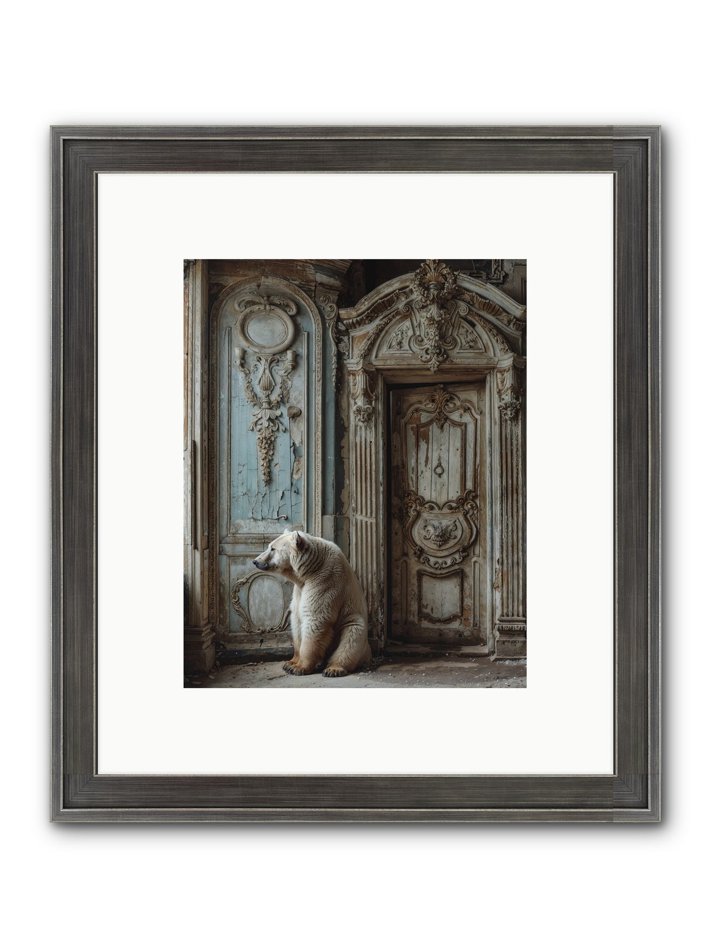 Entrance To Frost-Touched Kingdoms Framed Print - Slimwoods Black/Silver 8x10