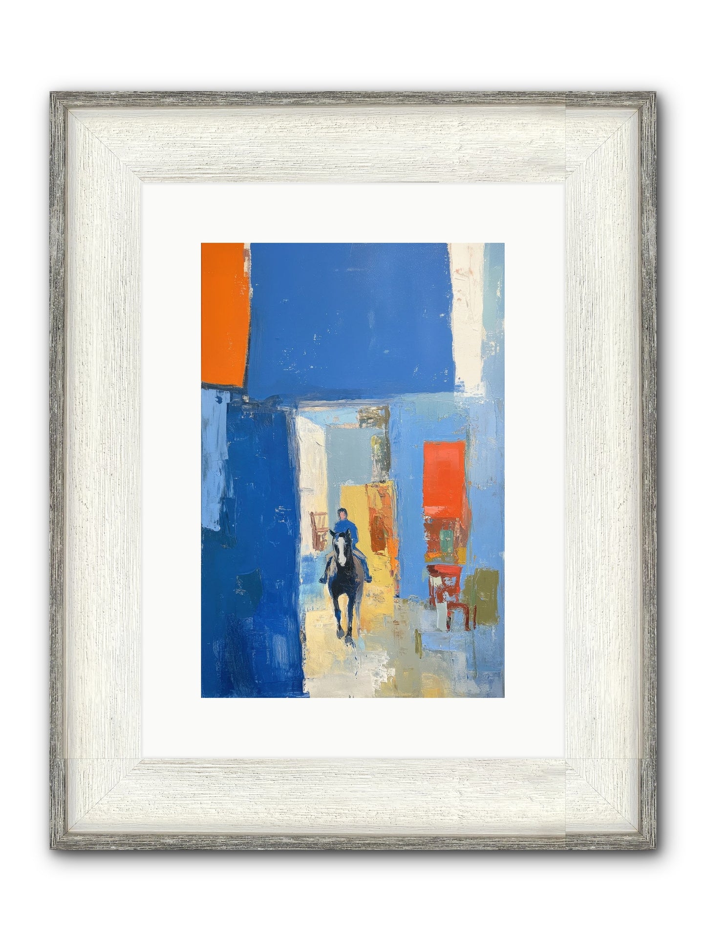 Equestrian Edge Framed Print - Driftwood White 10x15