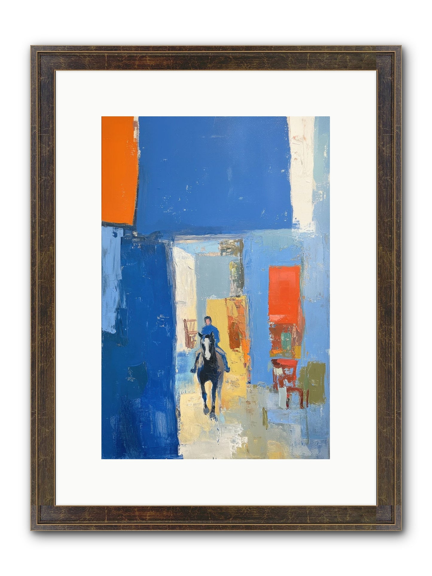 Equestrian Edge Framed Print - Slimwoods Black/Gold 10x15