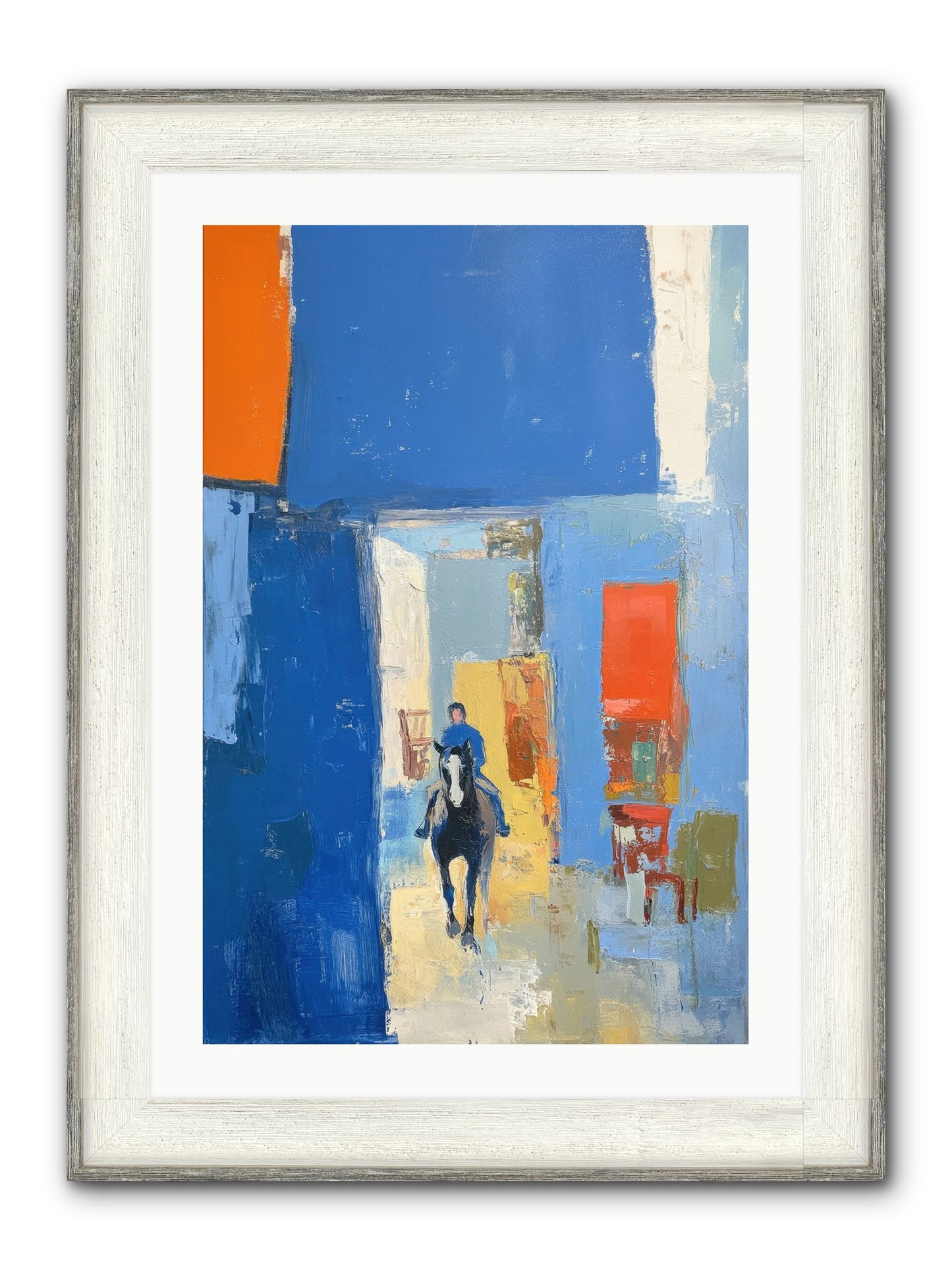 Equestrian Edge Framed Print - Driftwood White 20x30