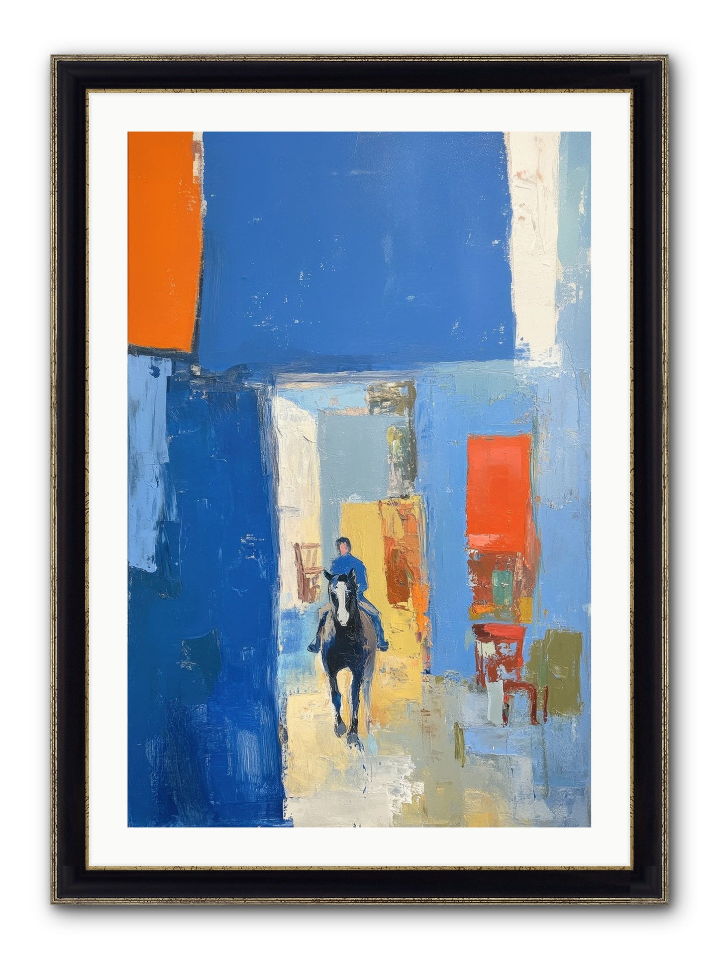 Equestrian Edge Framed Print - Black & Gold 24x36