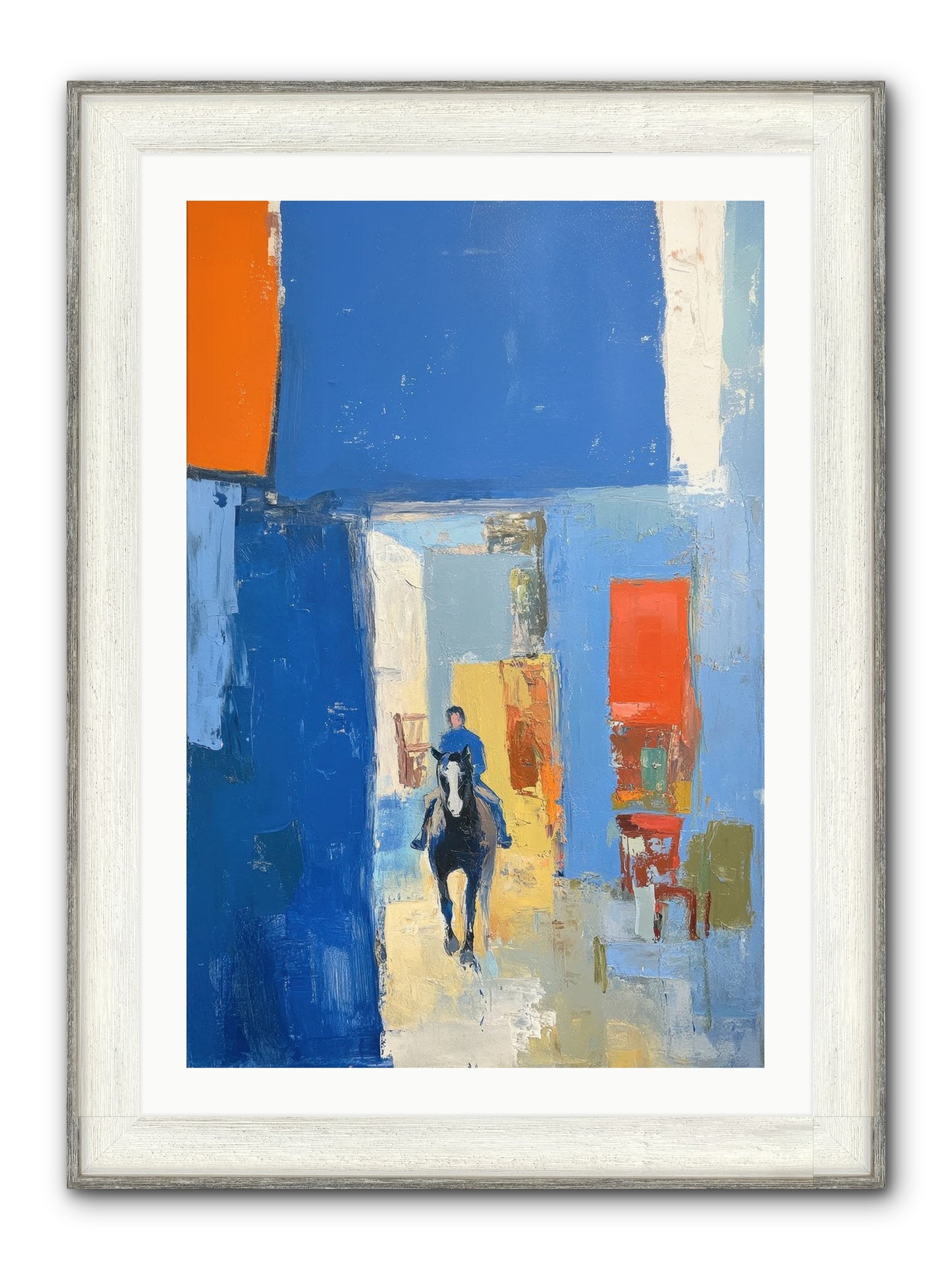 Equestrian Edge Framed Print - Driftwood White 24x36