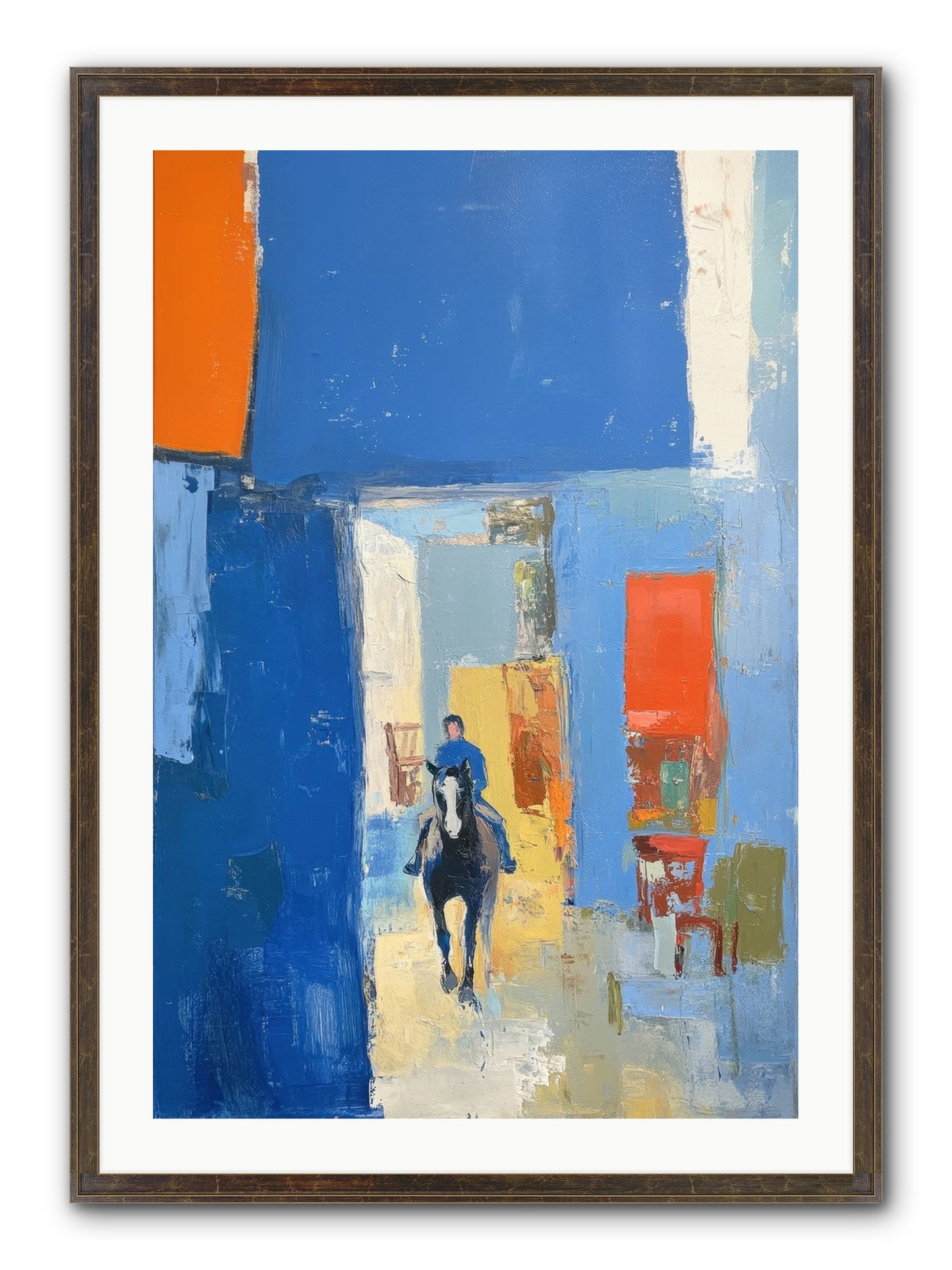 Equestrian Edge Framed Print - Slimwoods Black/Gold 24x36