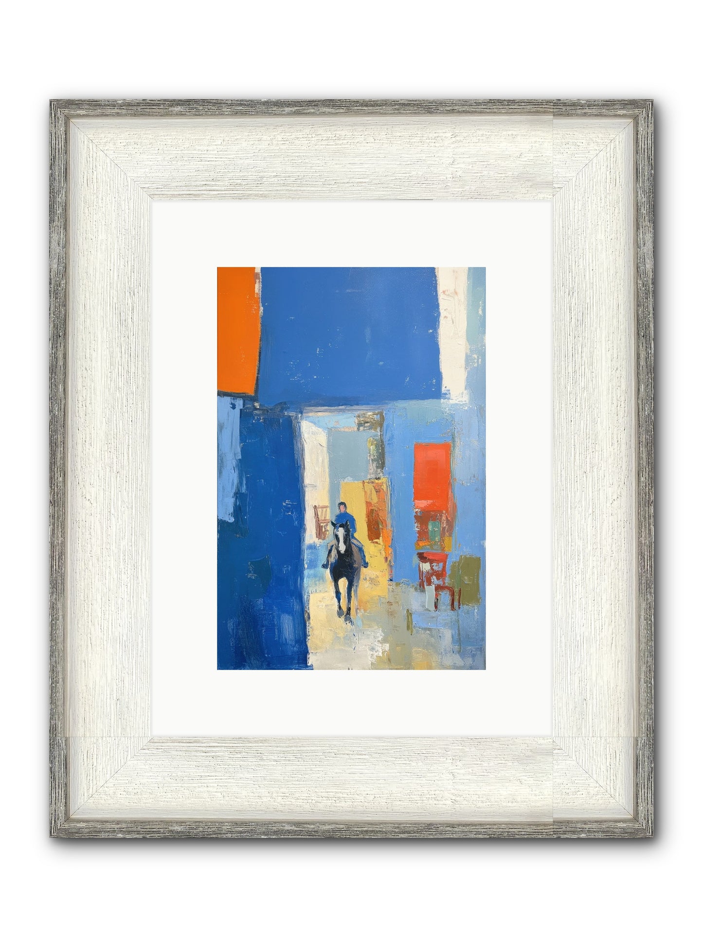 Equestrian Edge Framed Print - Driftwood White 8x12