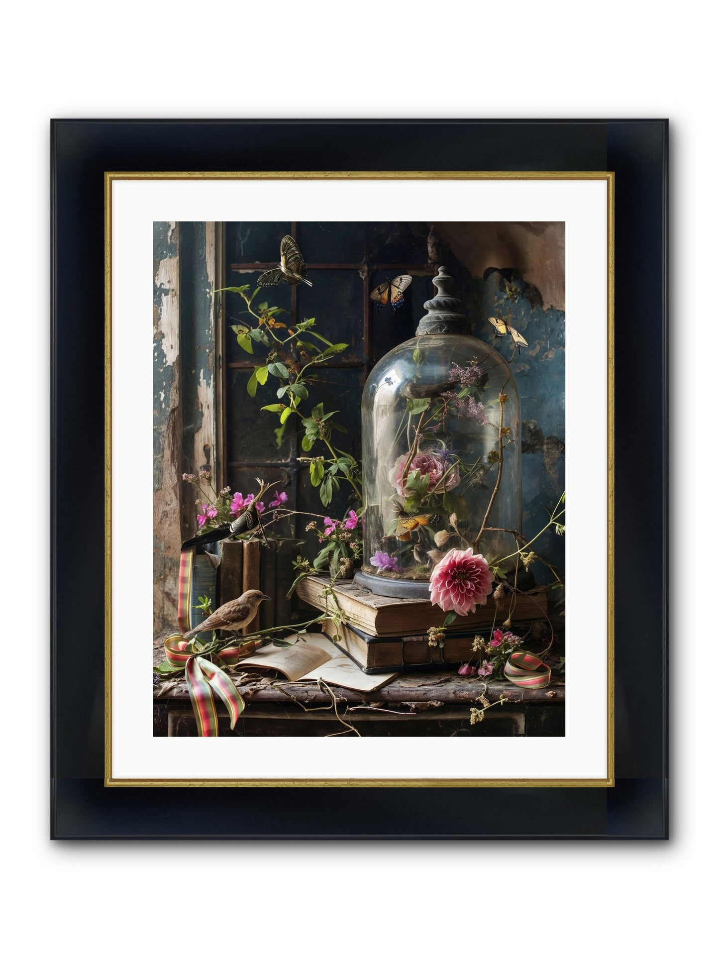 Especially Light Framed Print - Wide Black w/Gold 20x25