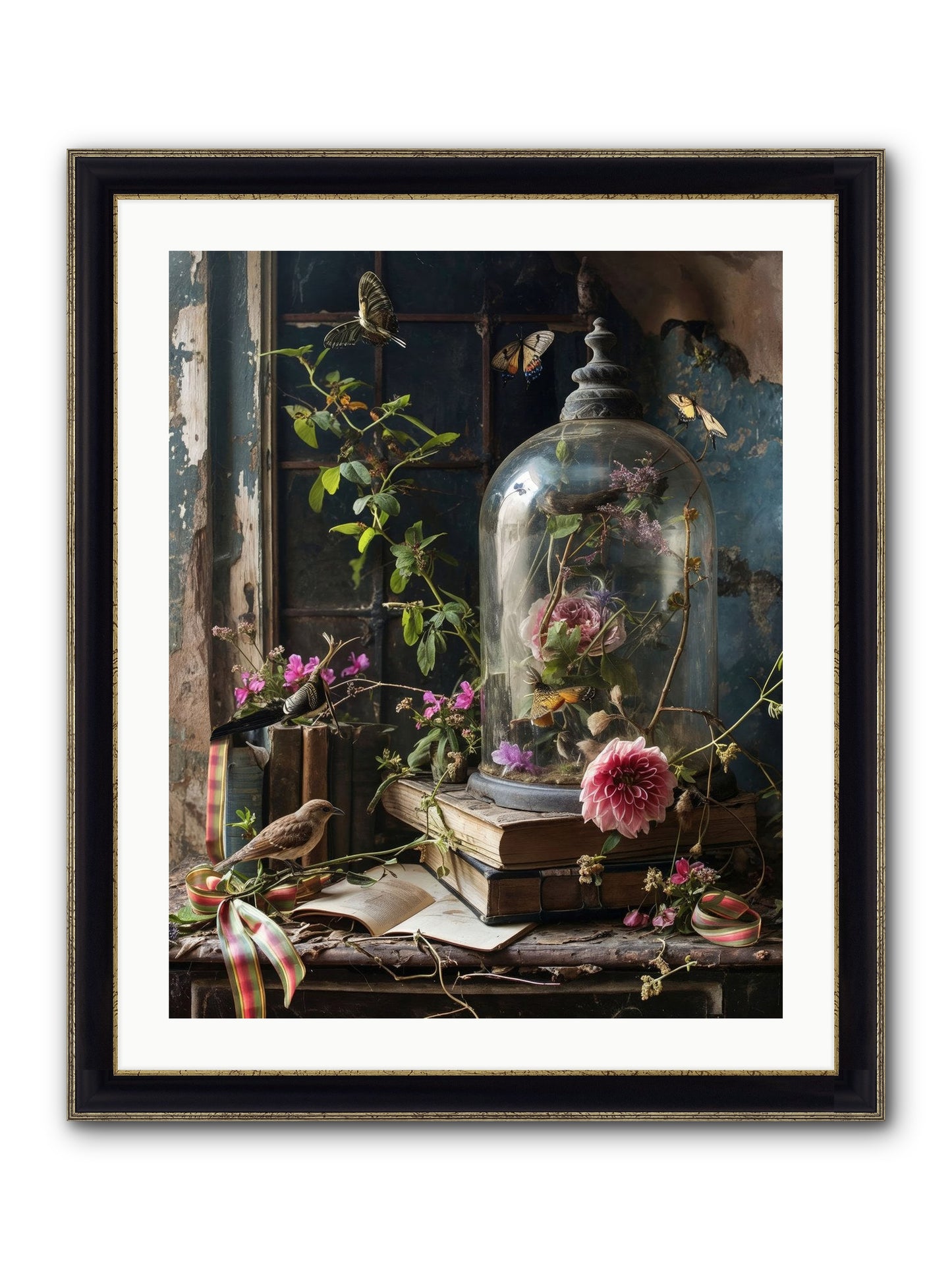 Especially Light Framed Print - Black & Gold 24x30
