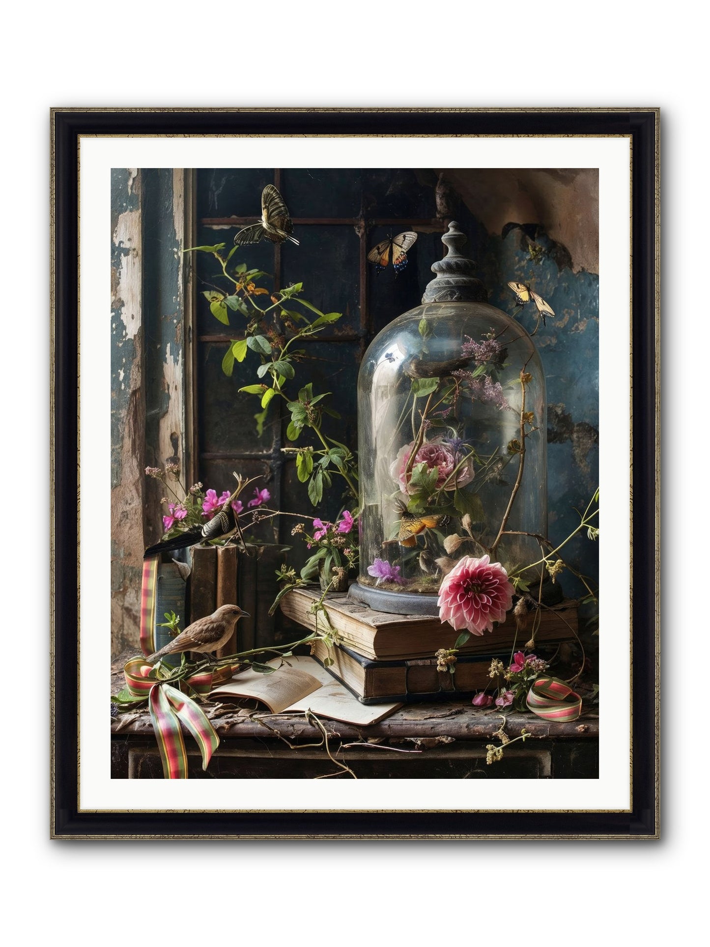 Especially Light Framed Print - Black & Gold 32x40