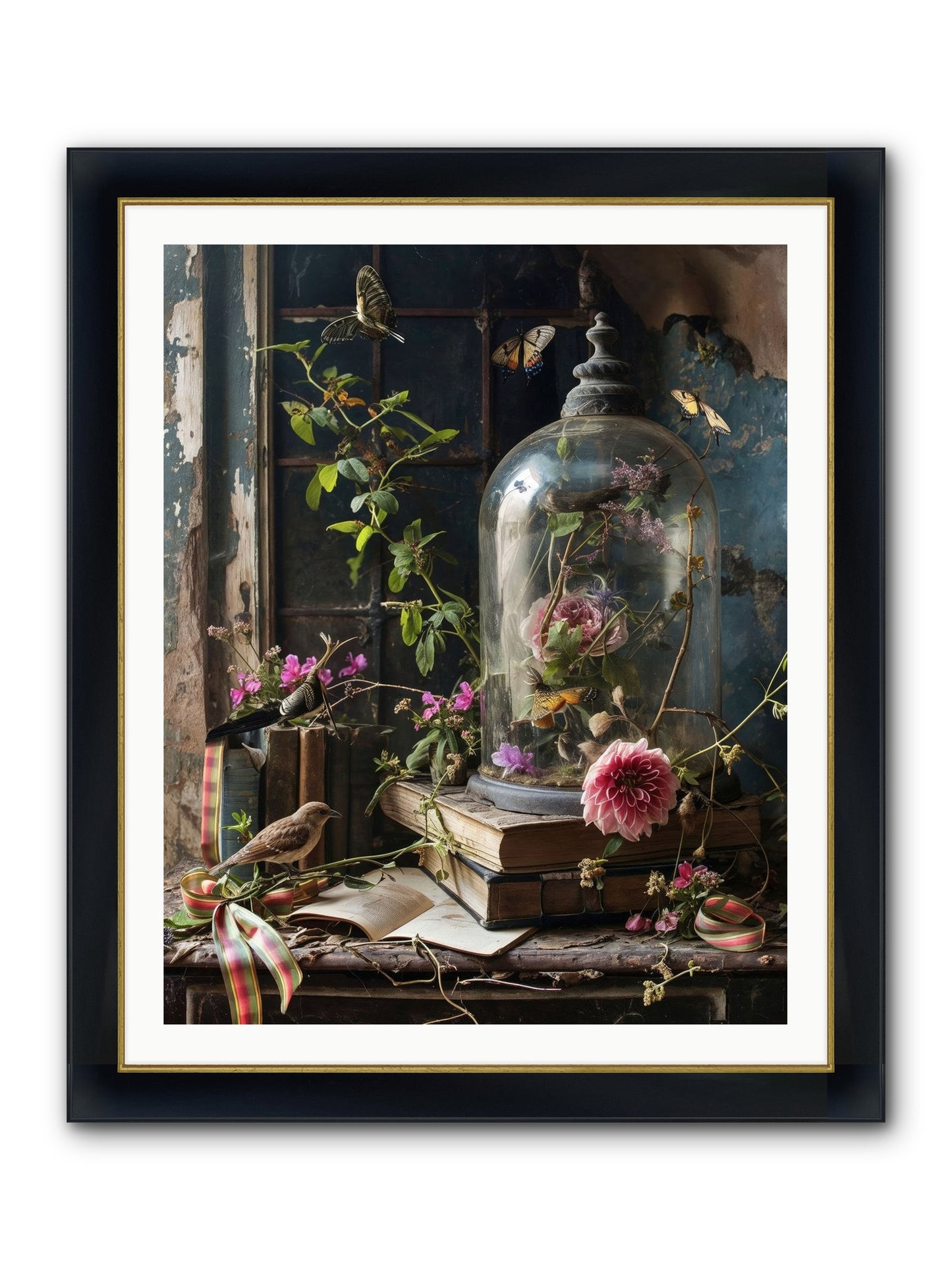 Especially Light Framed Print - Wide Black w/Gold 32x40