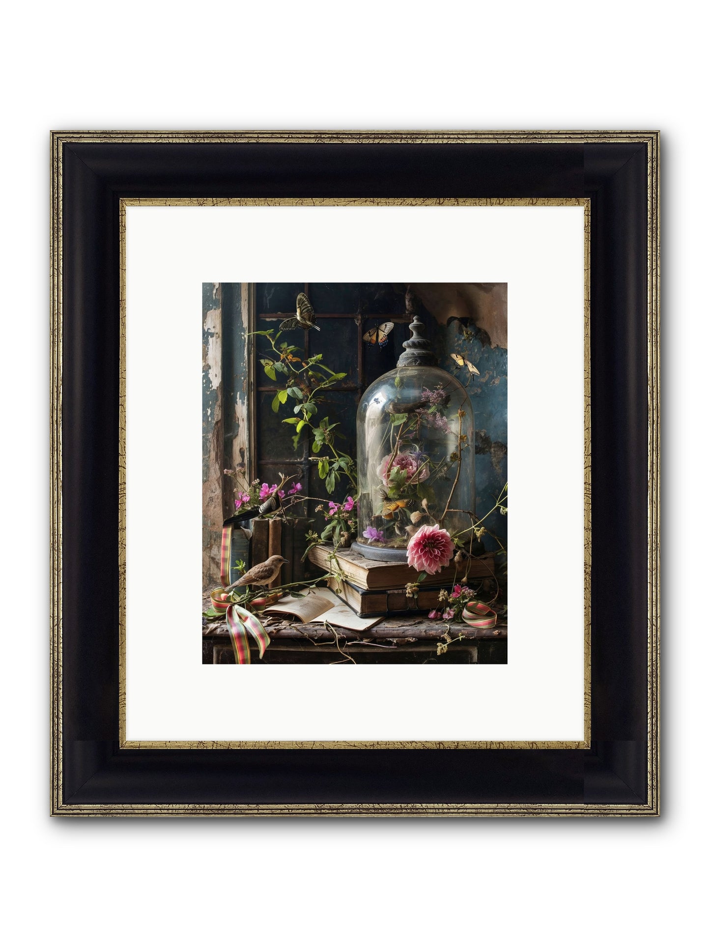 Especially Light Framed Print - Black & Gold 8x10