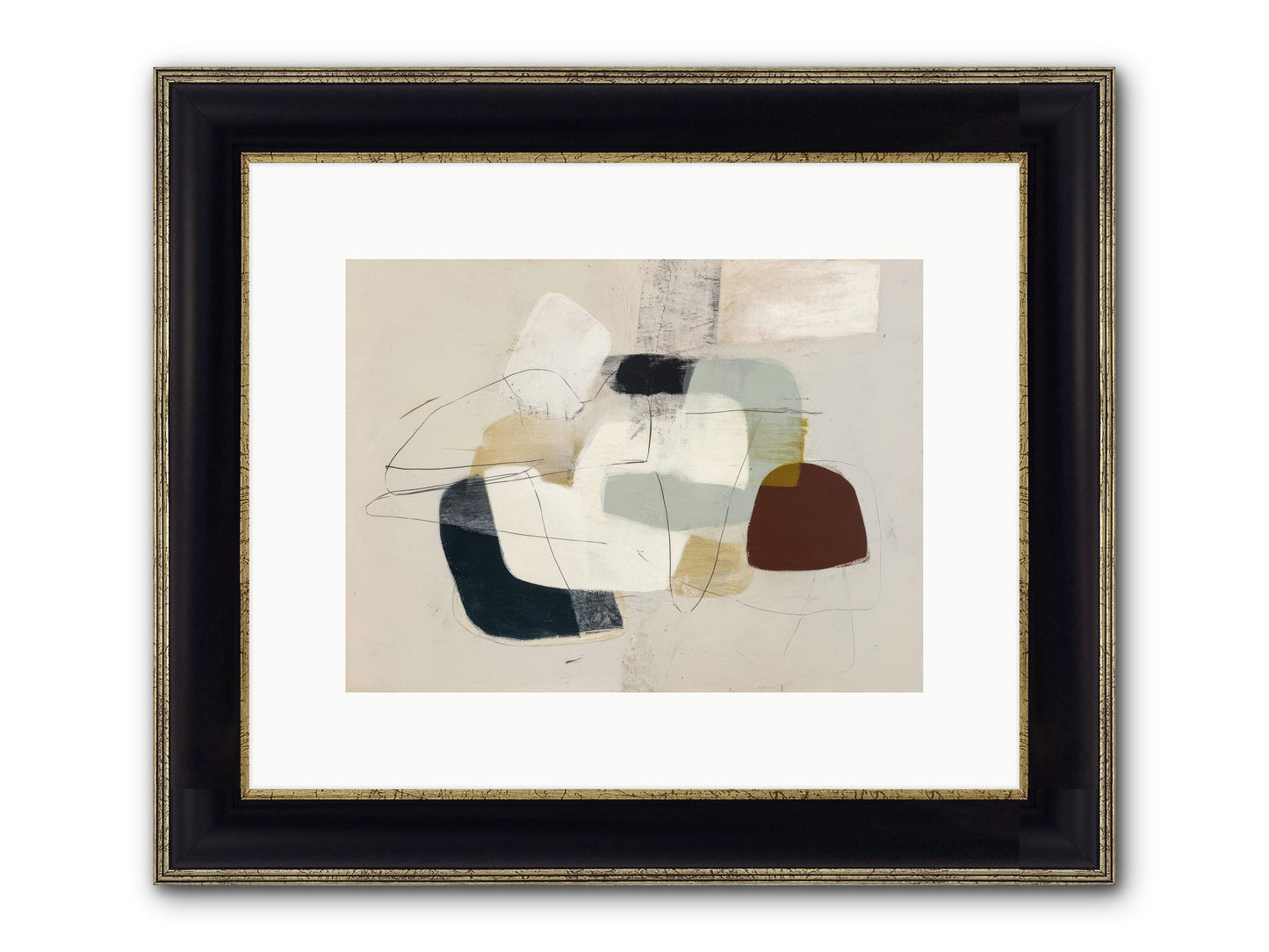 Essence Framed Print - Black & Gold 12x9