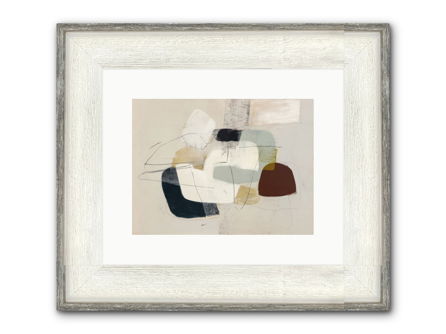 Essence Framed Print - Driftwood White 12x9