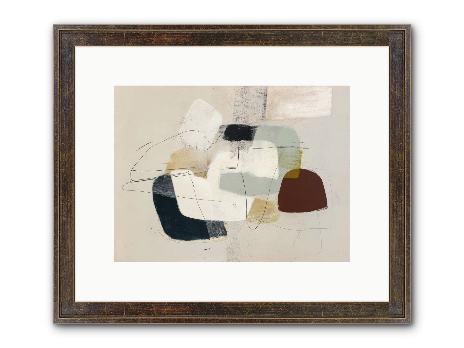 Essence Framed Print - Slimwoods Black/Gold 12x9