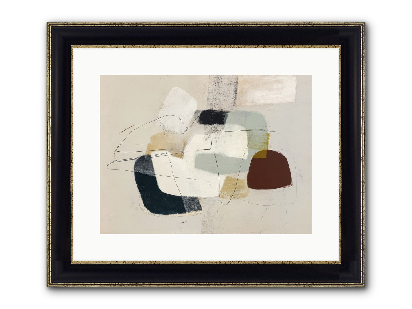 Essence Framed Print - Black & Gold 16x12