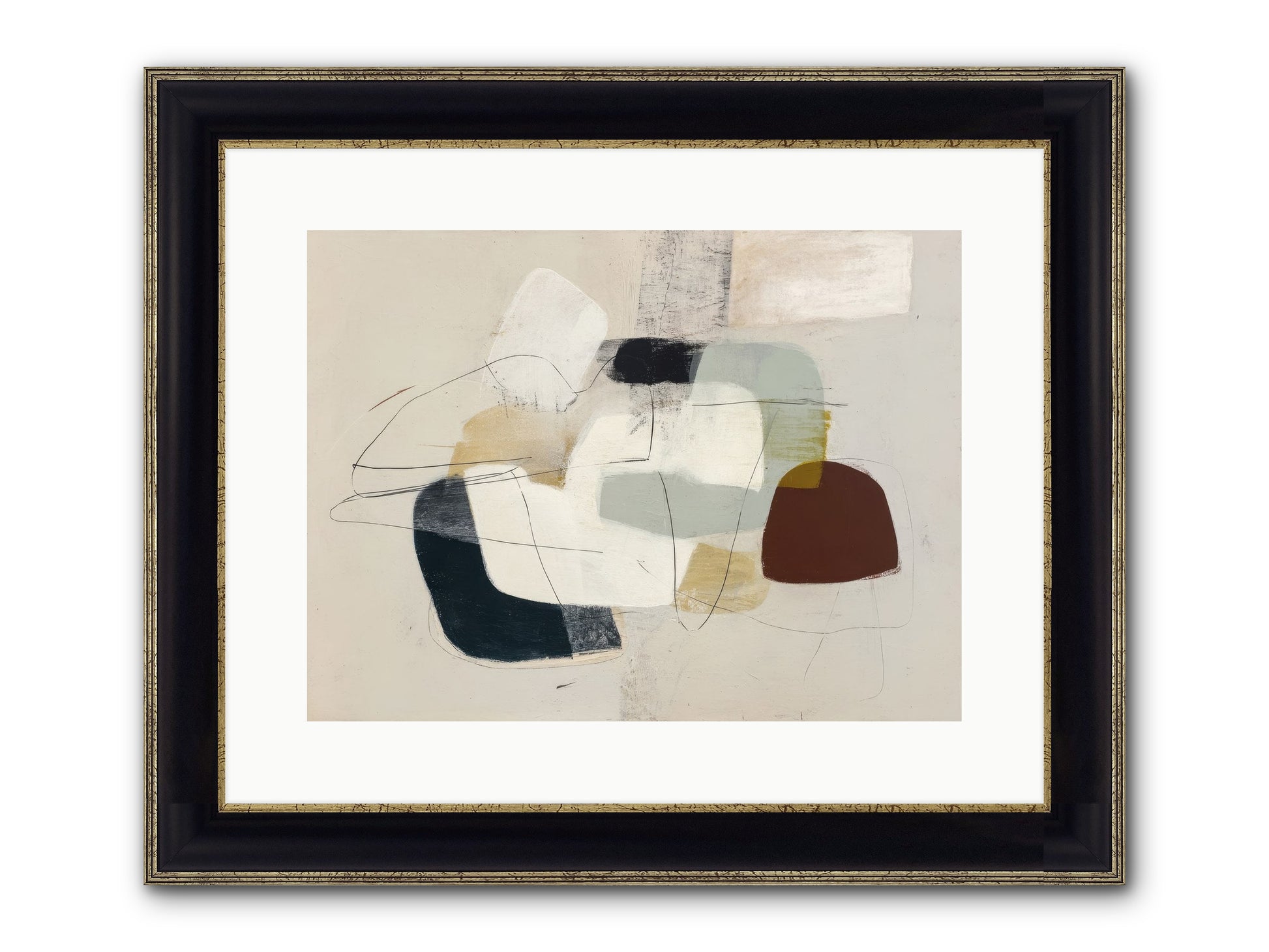 Essence Framed Print - Black & Gold 16x12